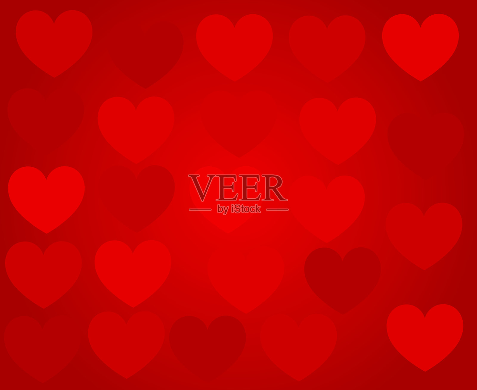 红心情人卡。插画图片素材