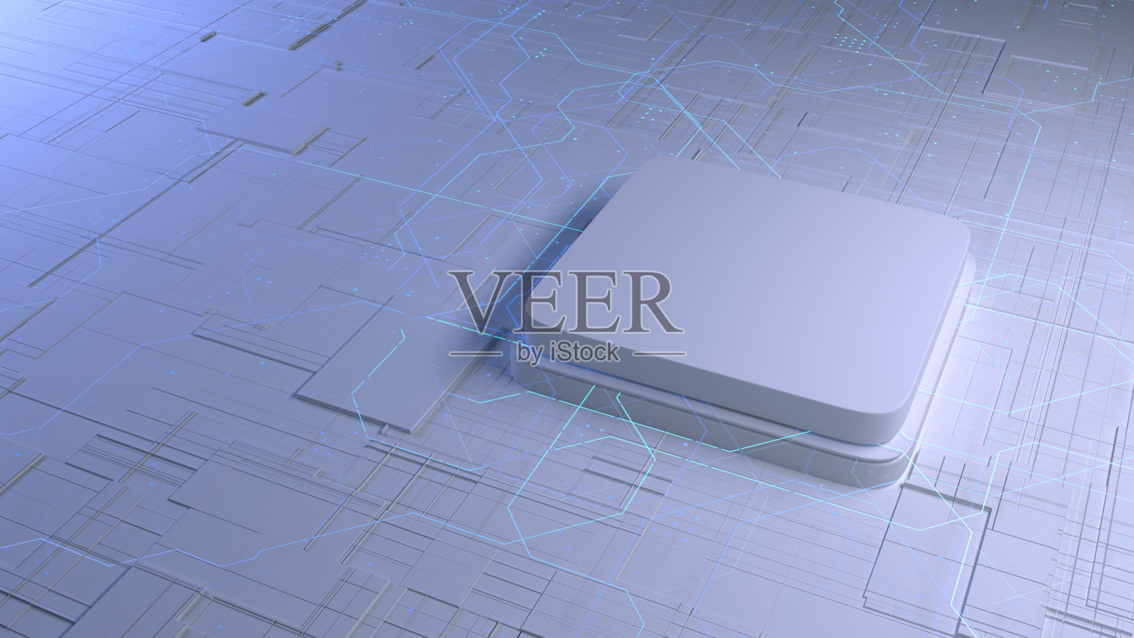 计算机芯片和CPU概念照片摄影图片