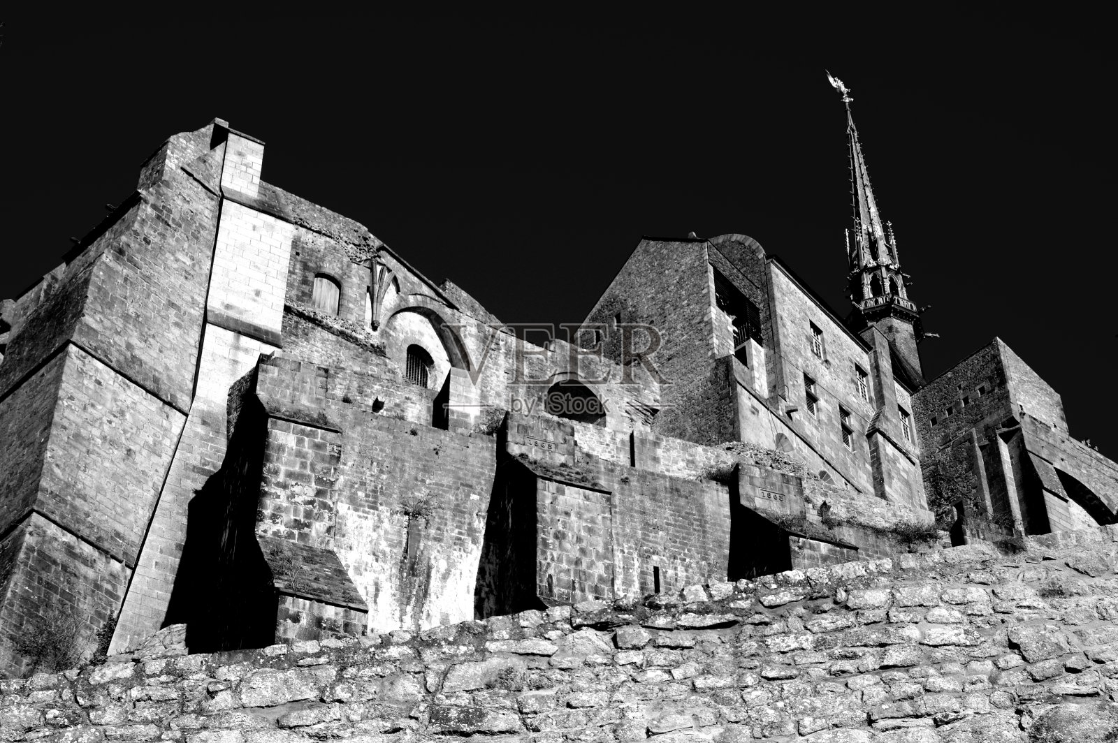 美丽的圣米歇尔山，诺曼底，法国照片摄影图片