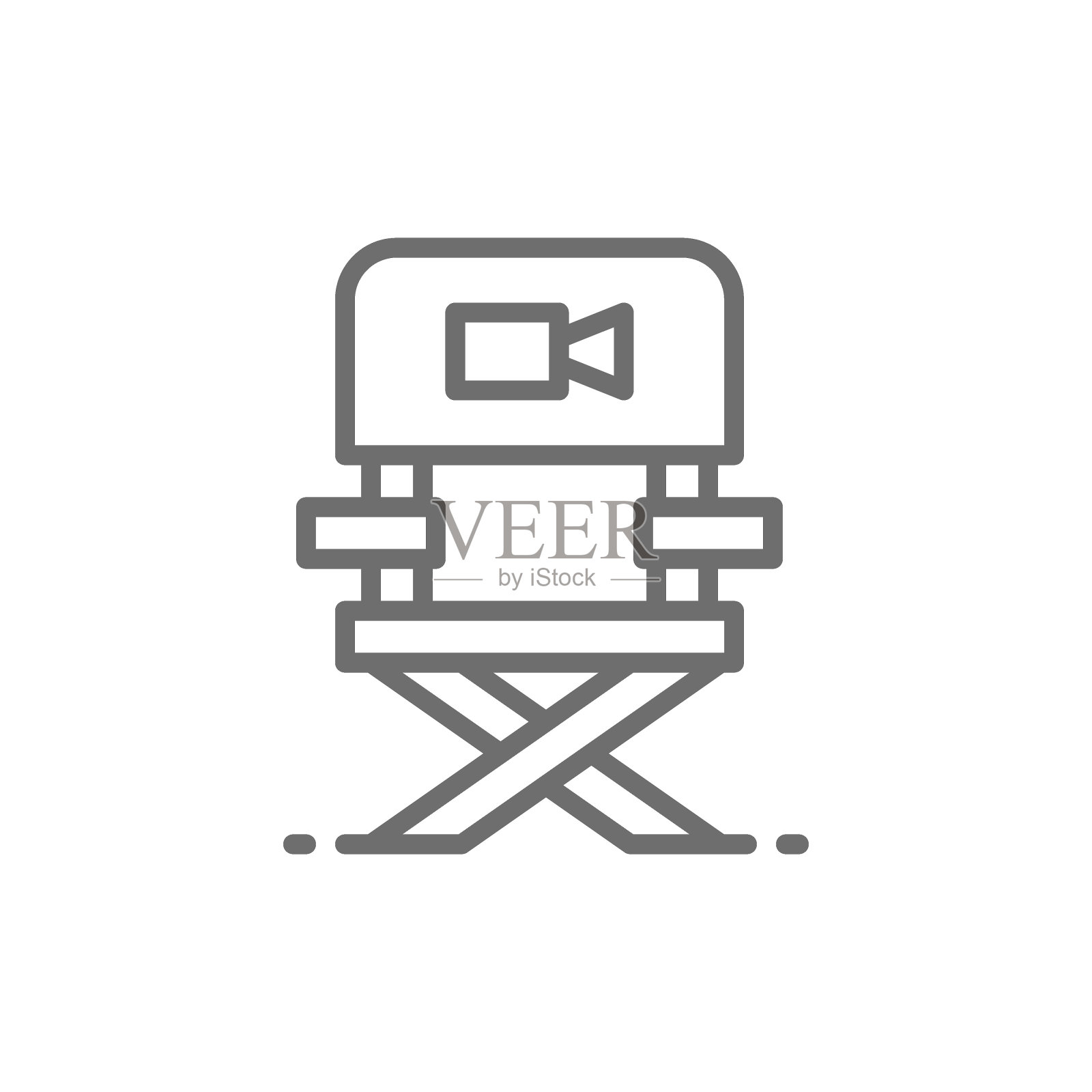 导演，选角，电影导演，电影生产线图标。插画图片素材