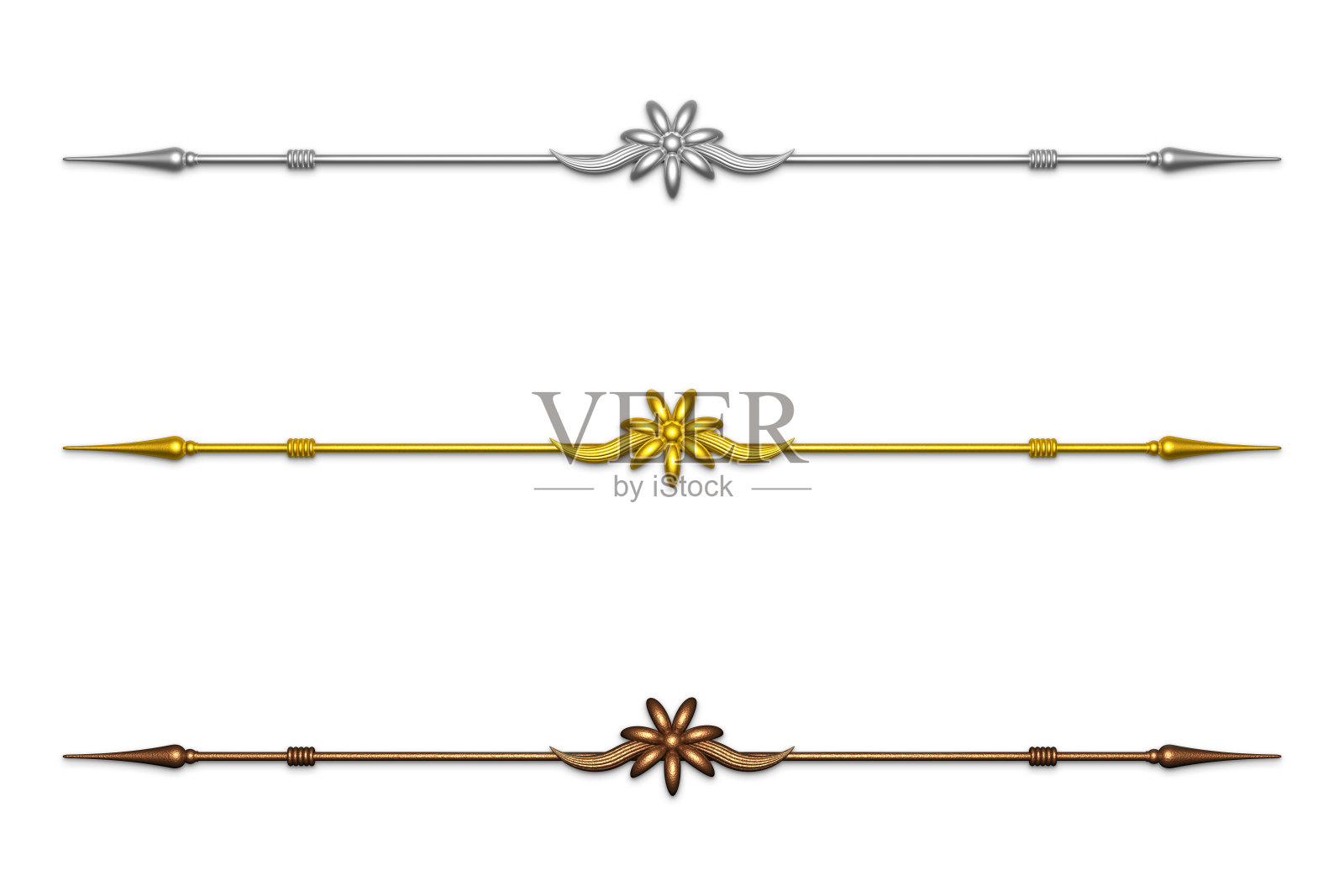 独特的三维文字分割器和装饰设计元素系列照片摄影图片