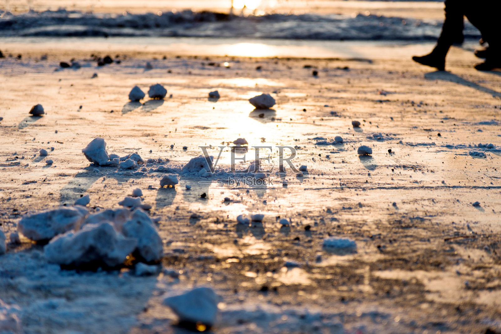 湖上结了冰照片摄影图片