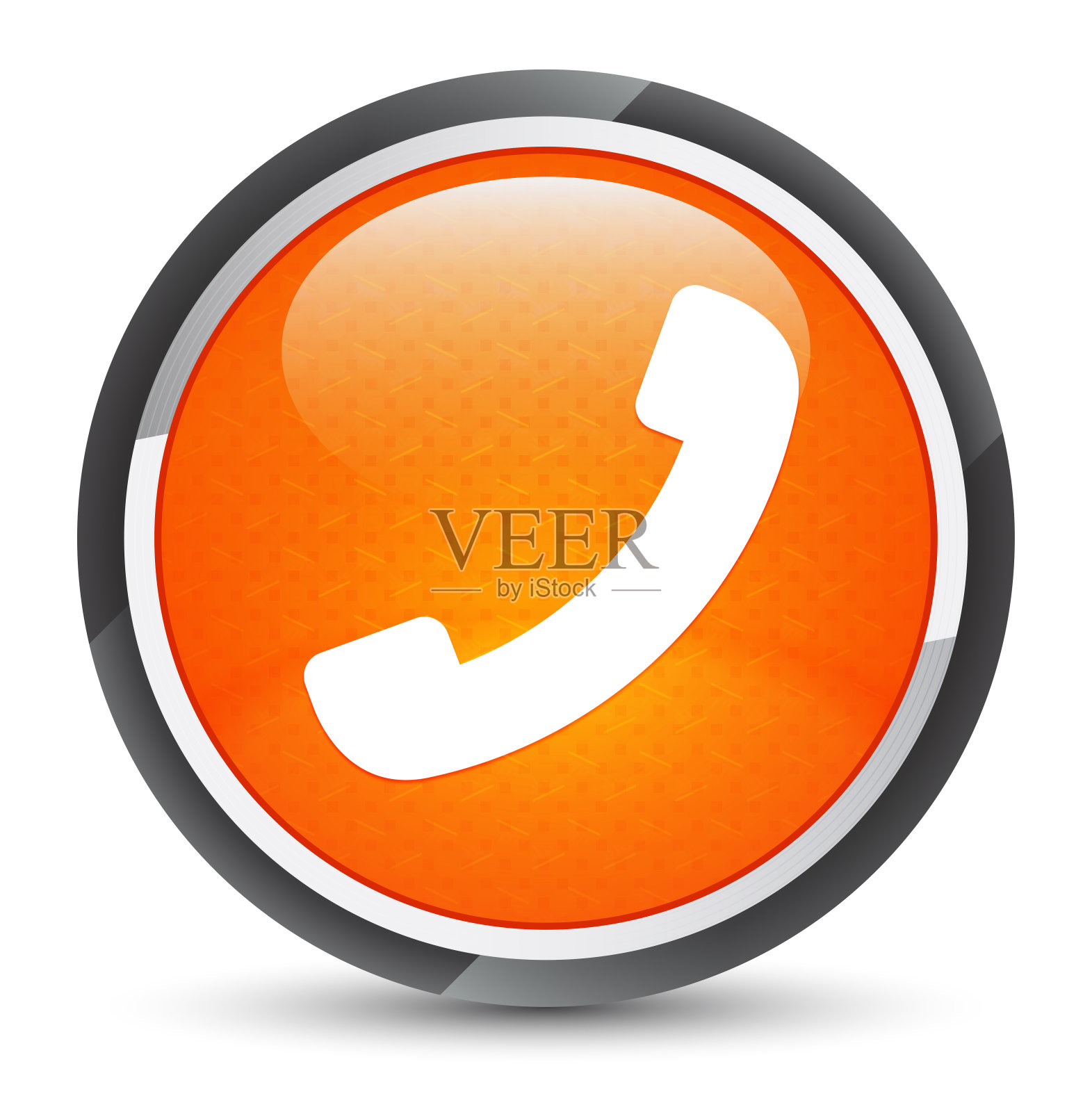 手机图标银河橙色圆形按钮设计元素图片