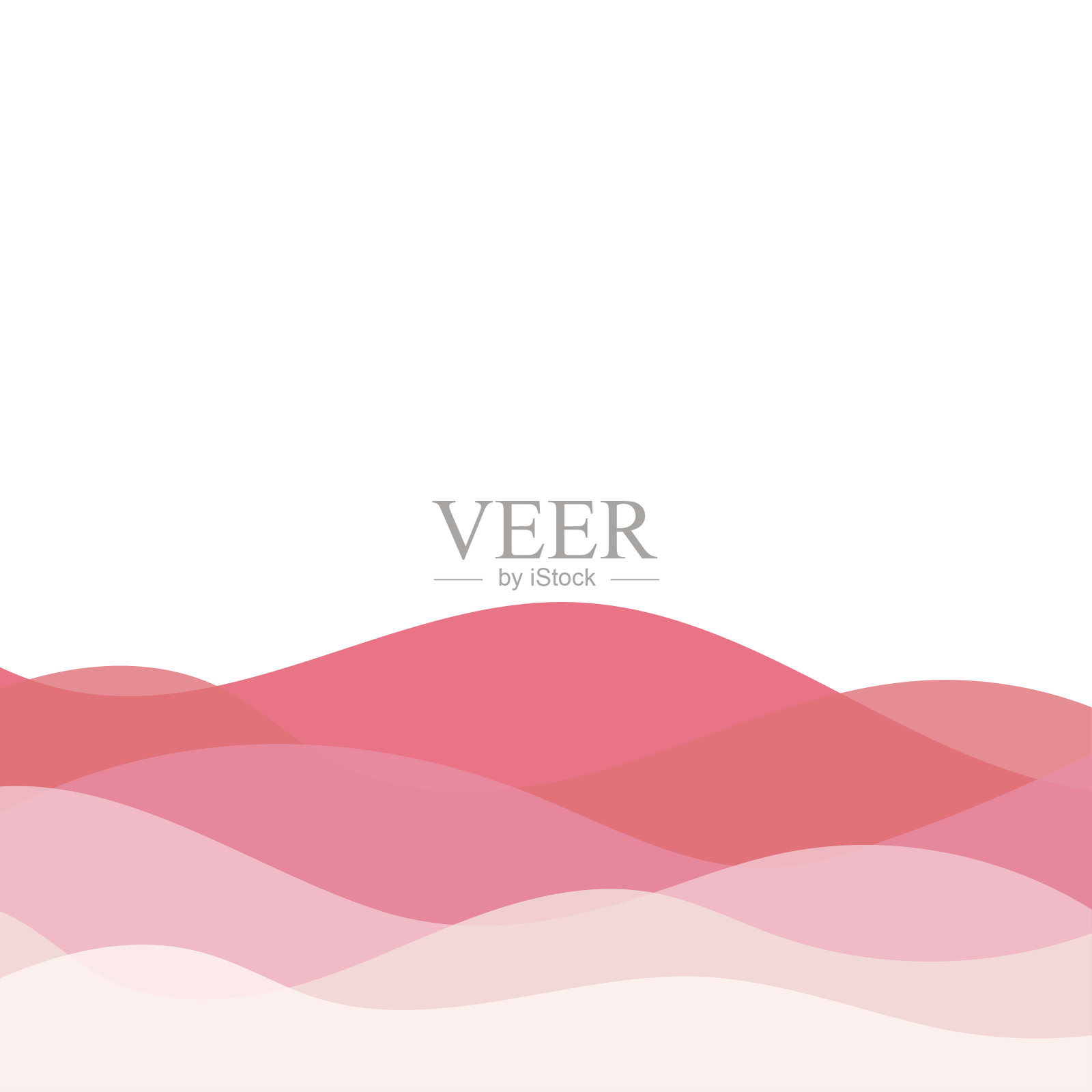 抽象景观与甜美的颜色背景和空间旁边的文本。插画图片素材