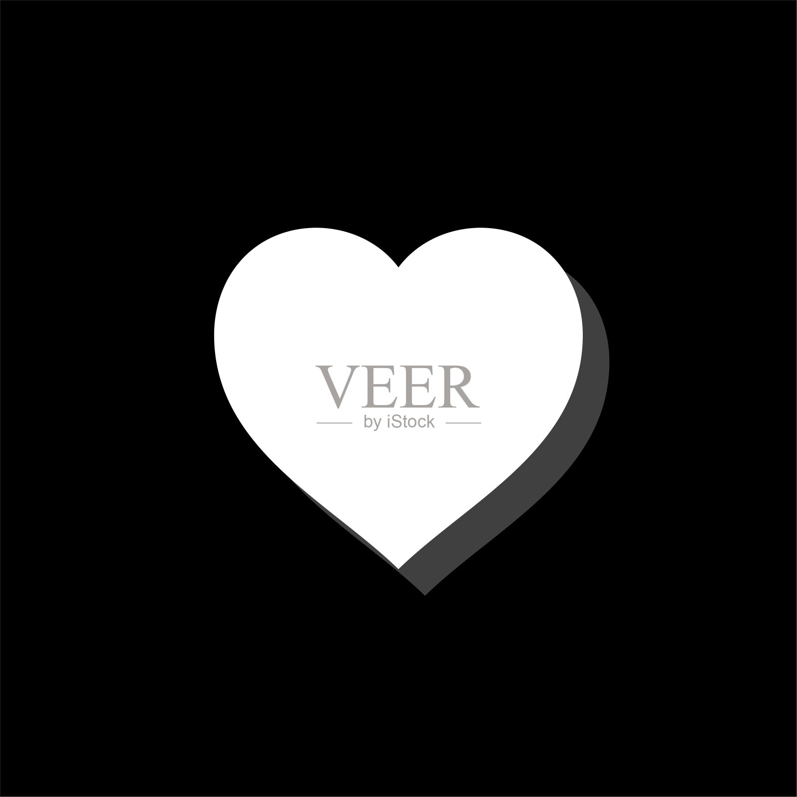 心脏图标平插画图片素材