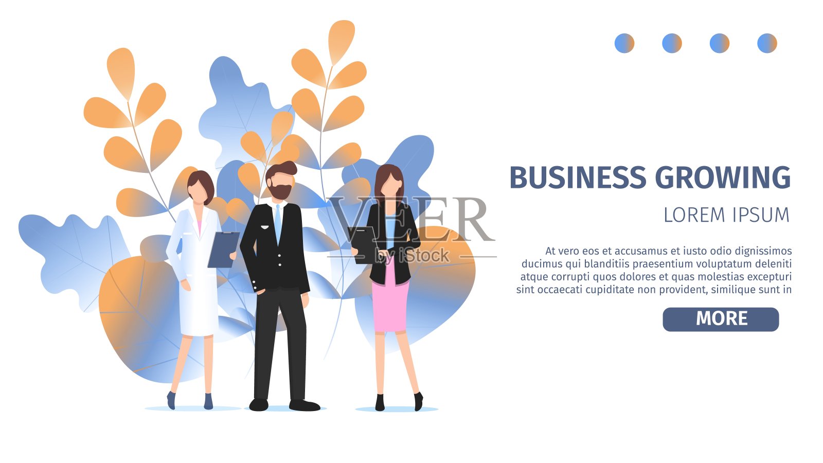 不同的商业角色职业选择插画图片素材