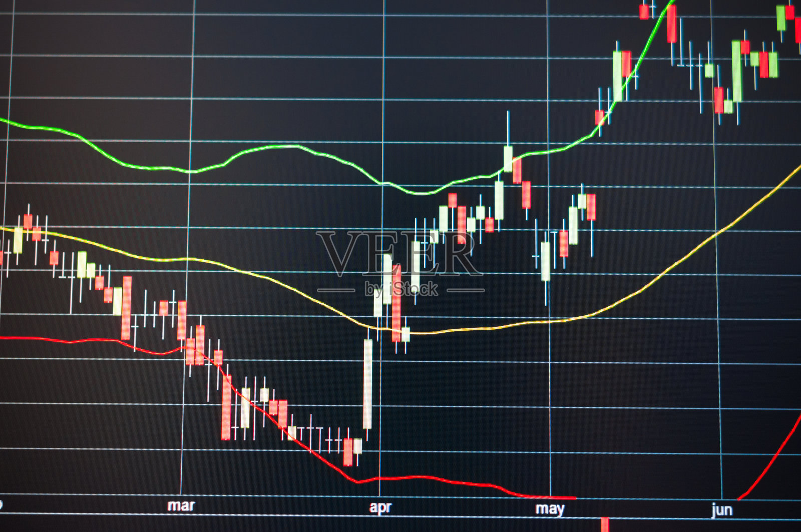 投资主题股市和金融业务分析股市与数字平板电脑照片摄影图片