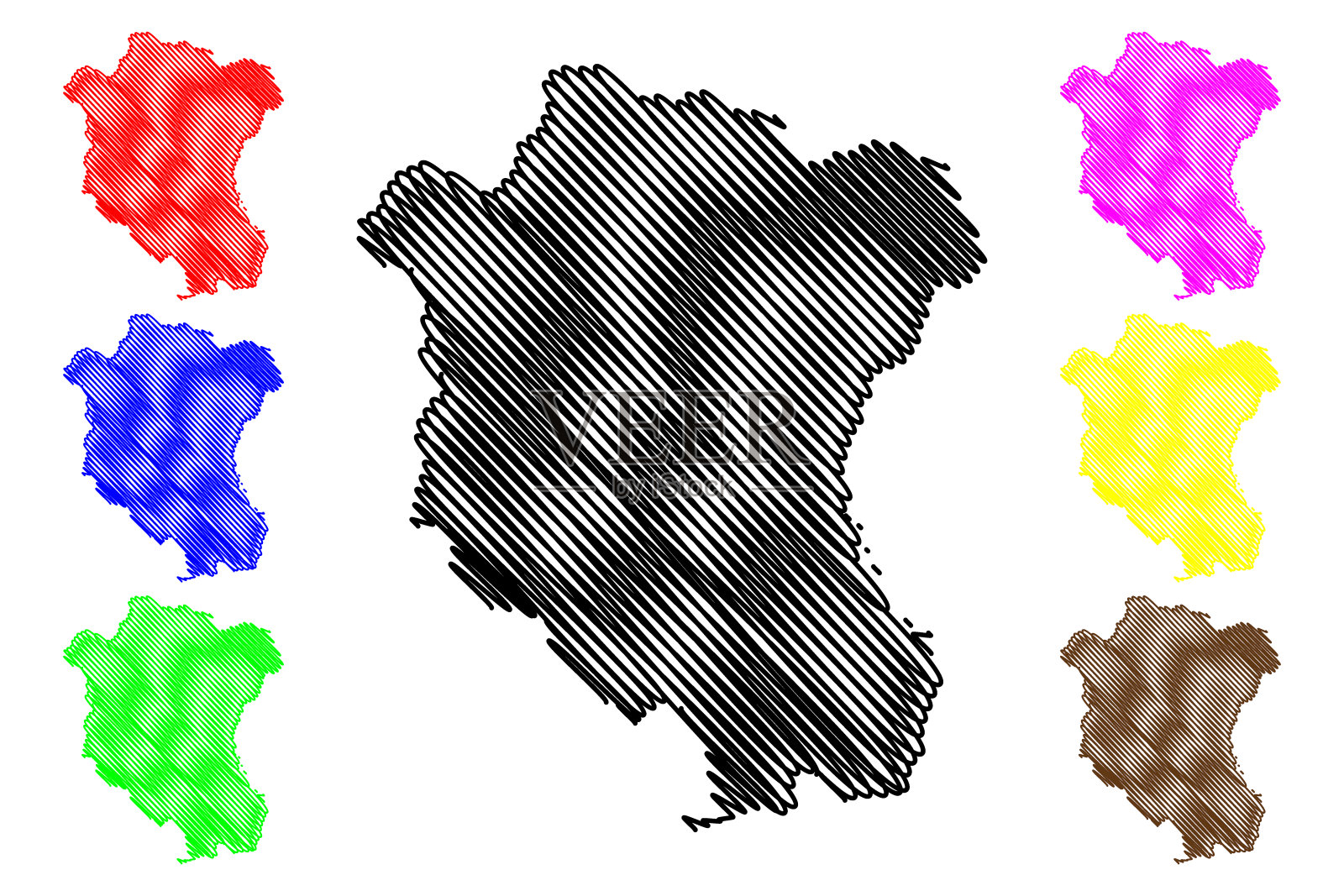 泰宁省地图矢量插画图片素材