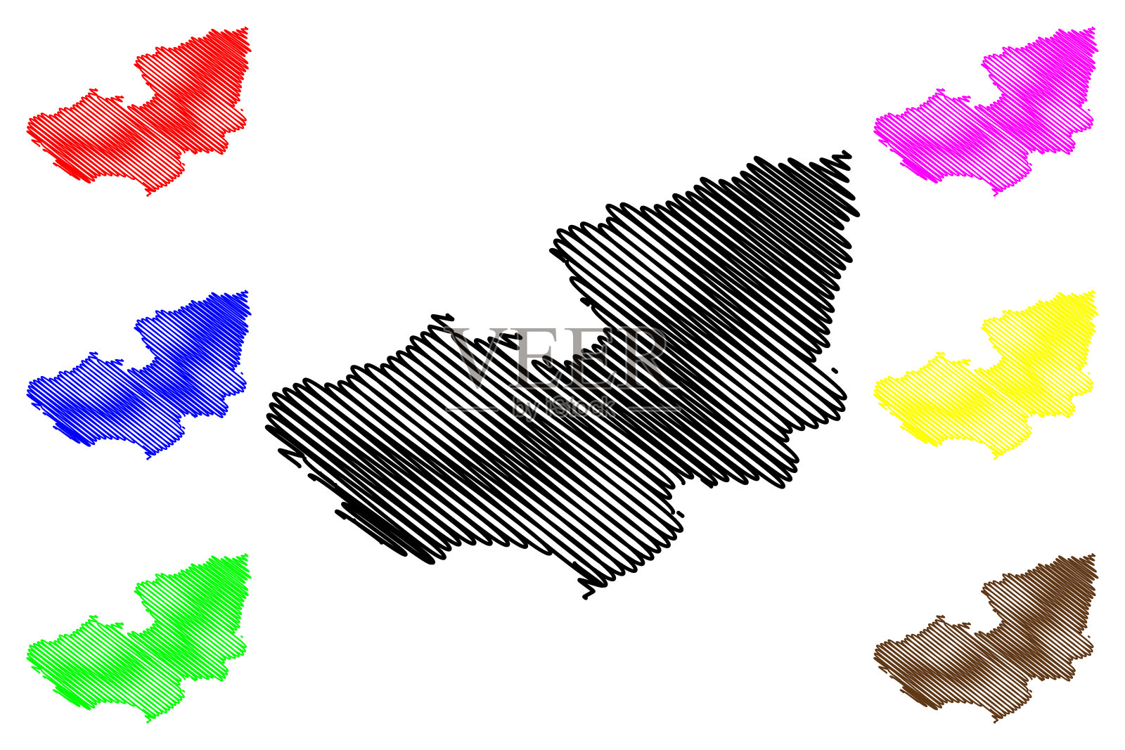 林东省地图矢量插画图片素材