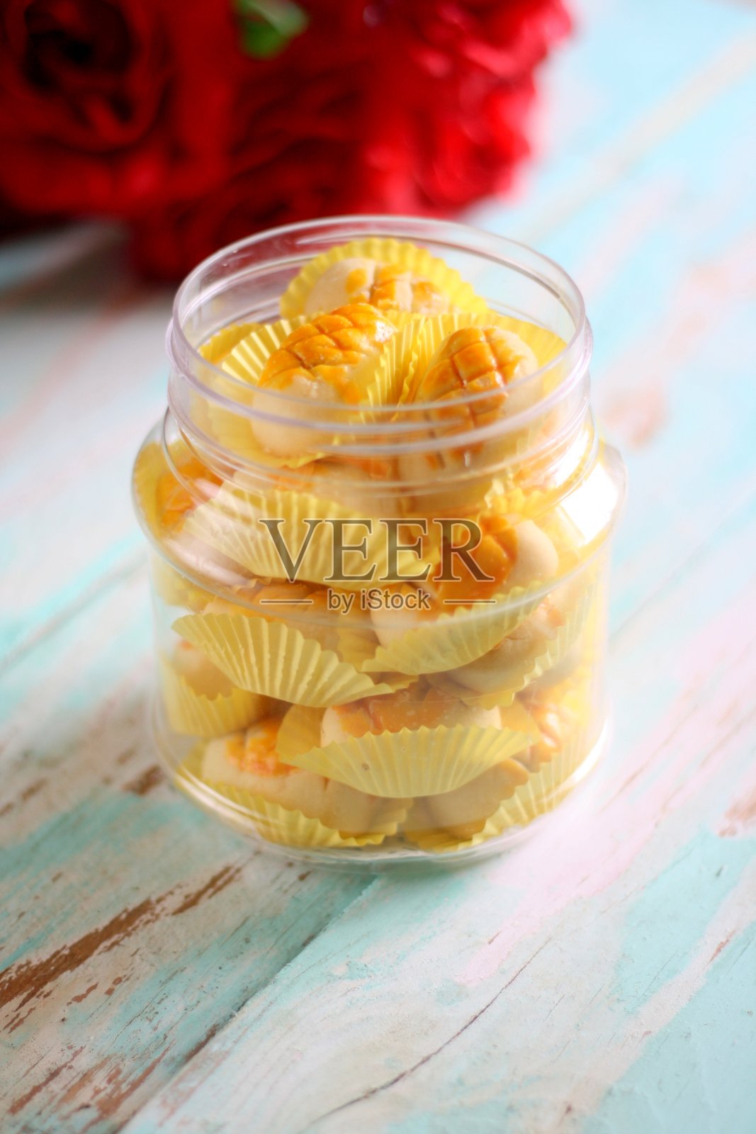 菠萝馅饼饼干照片摄影图片