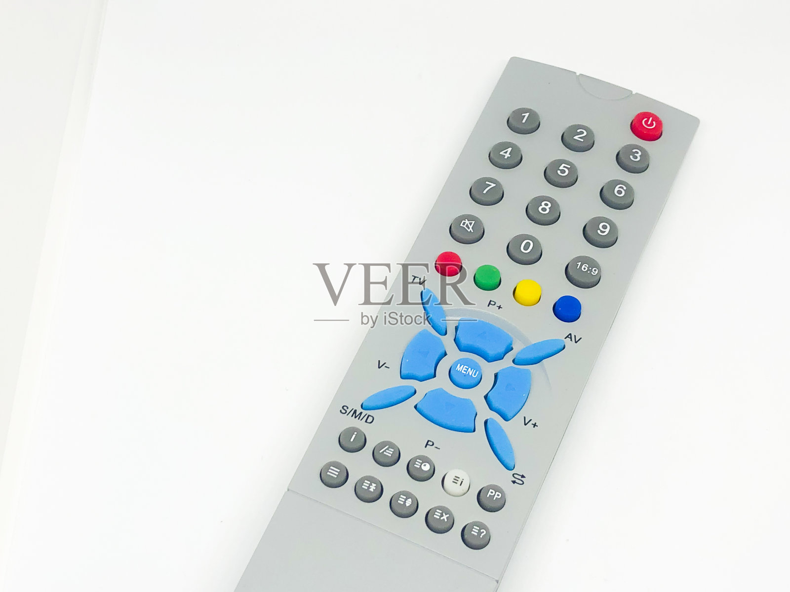 遥控电视隔离在白色背景照片摄影图片