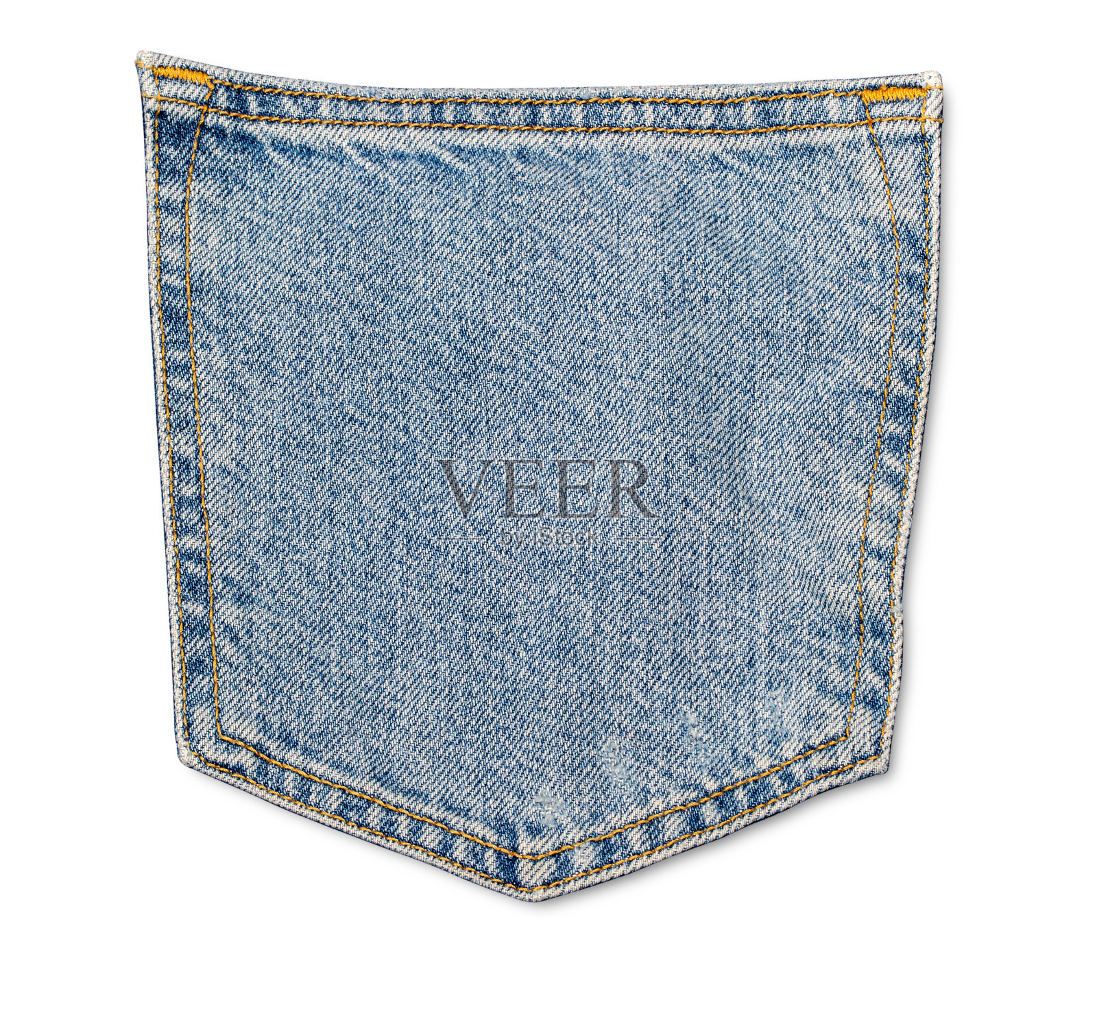 牛仔裤口袋孤立在白色照片摄影图片