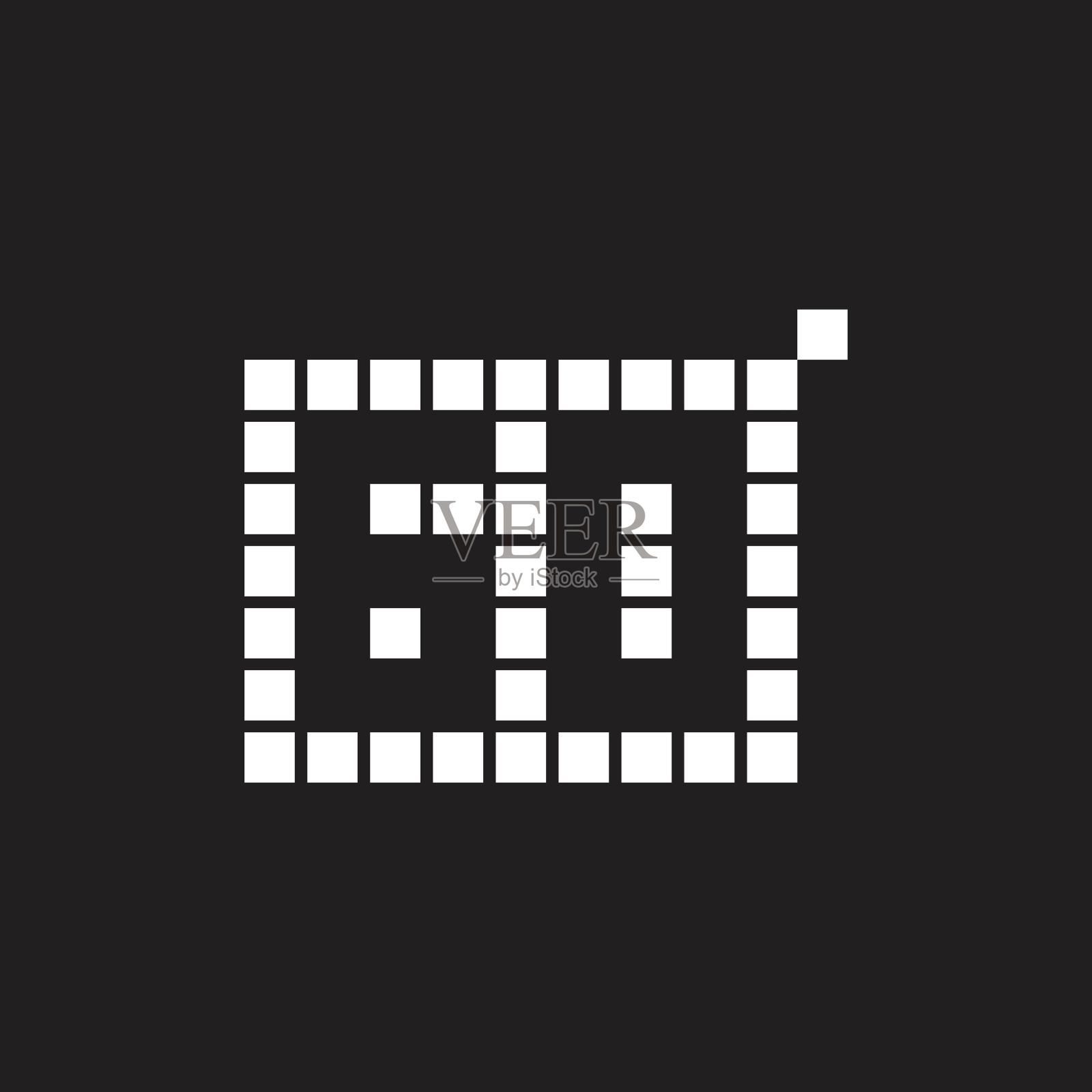 60周年纪念像素数字矢量模板设计插图插画图片素材