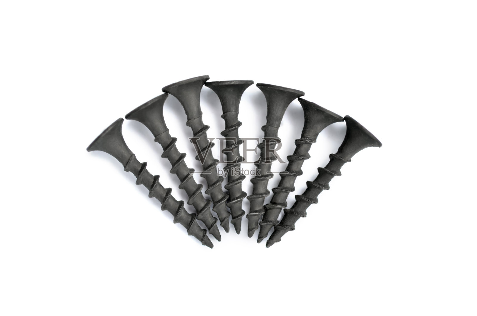 施工用黑色自攻螺钉照片摄影图片