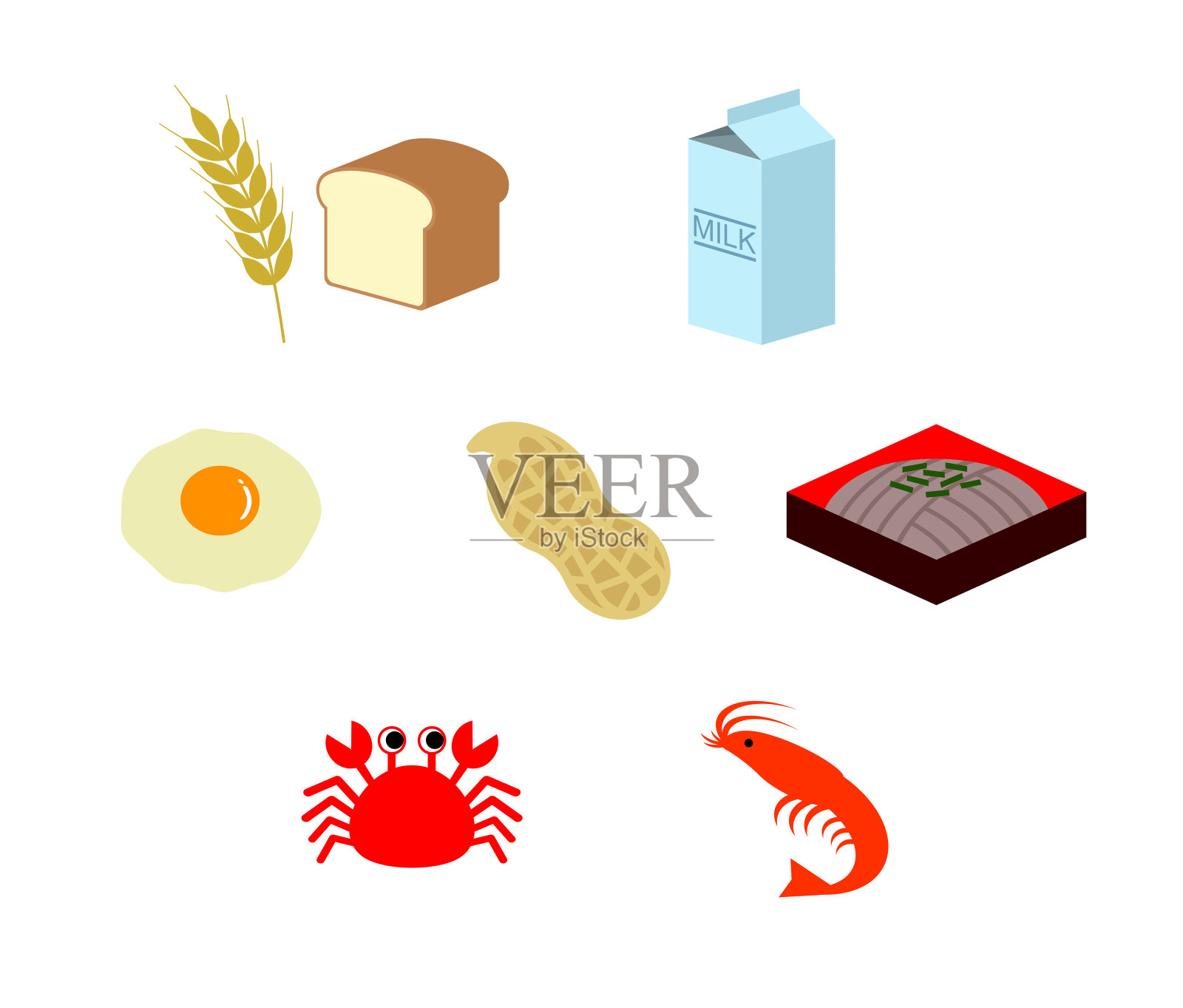 过敏的成分插画图片素材