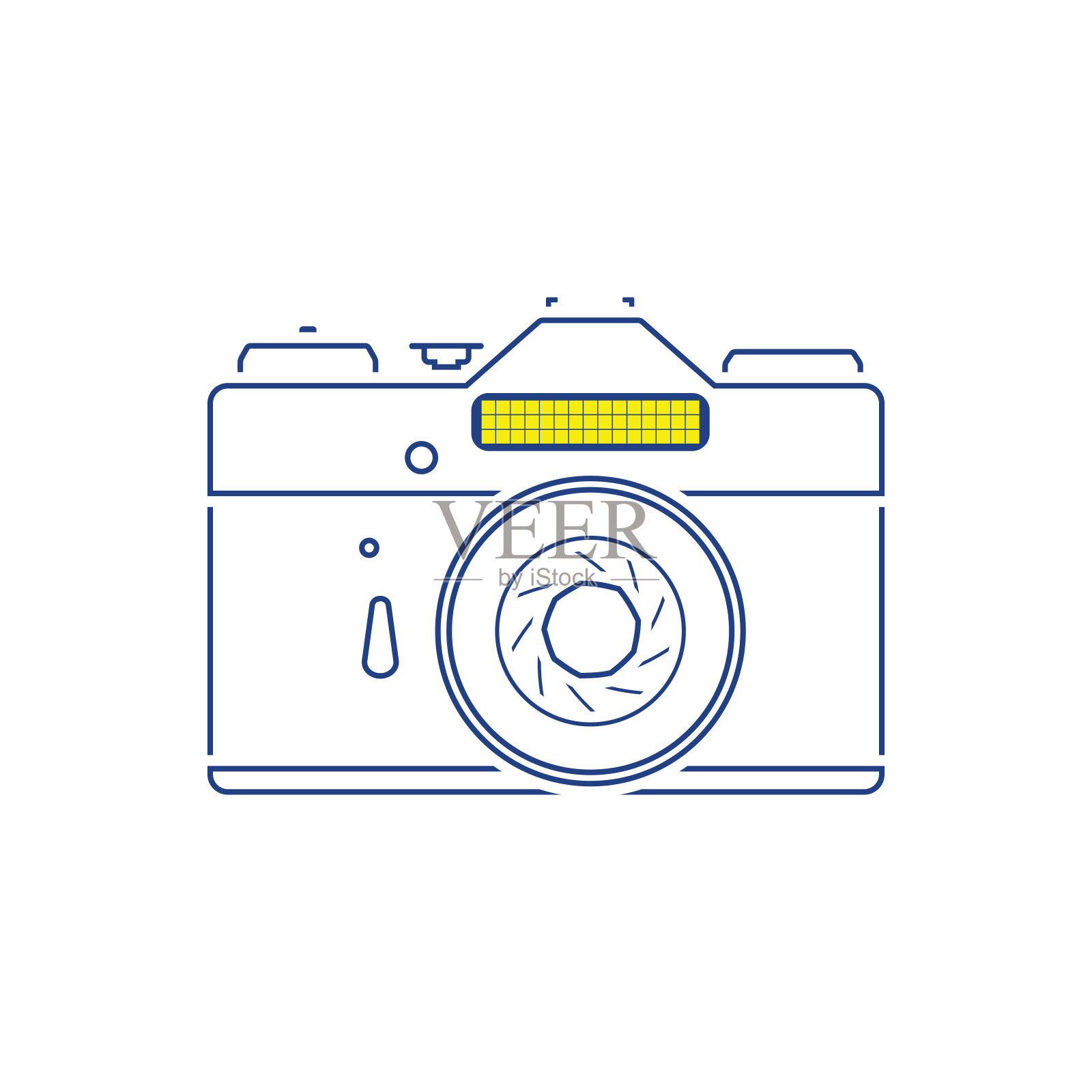 复古电影摄影相机的图标设计元素图片