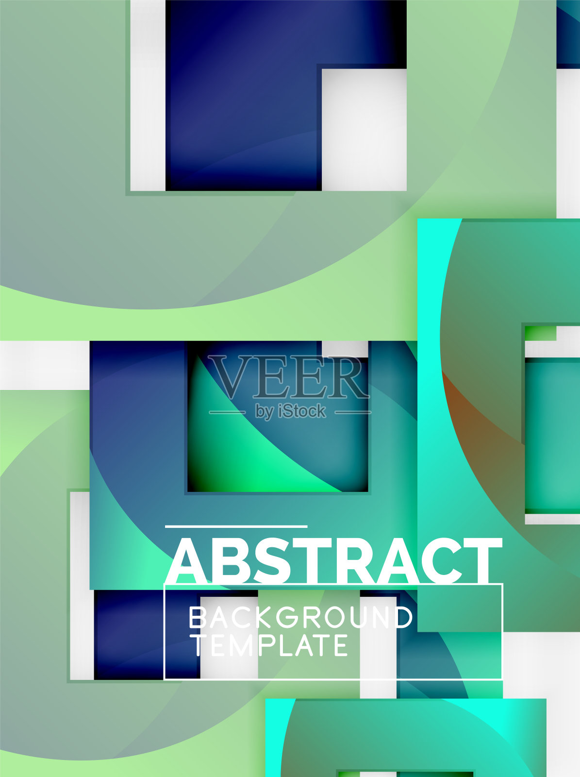 几何最小抽象背景与多色方块组成插画图片素材