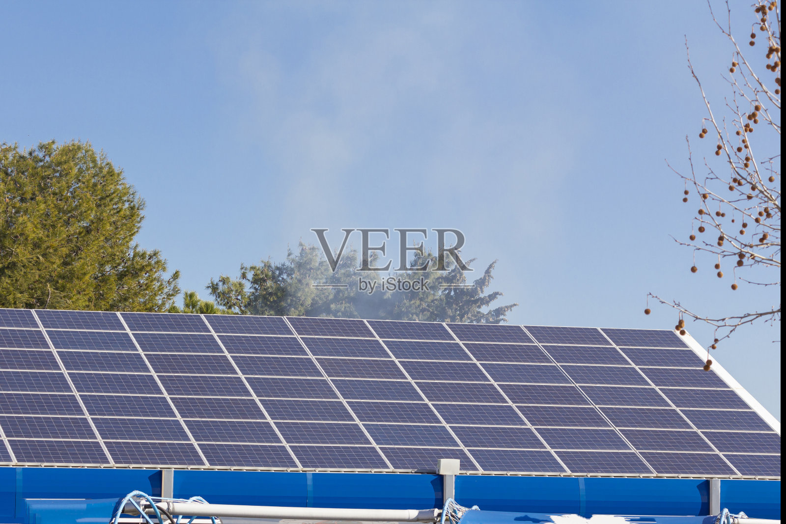 用于能源生产的光伏板照片摄影图片