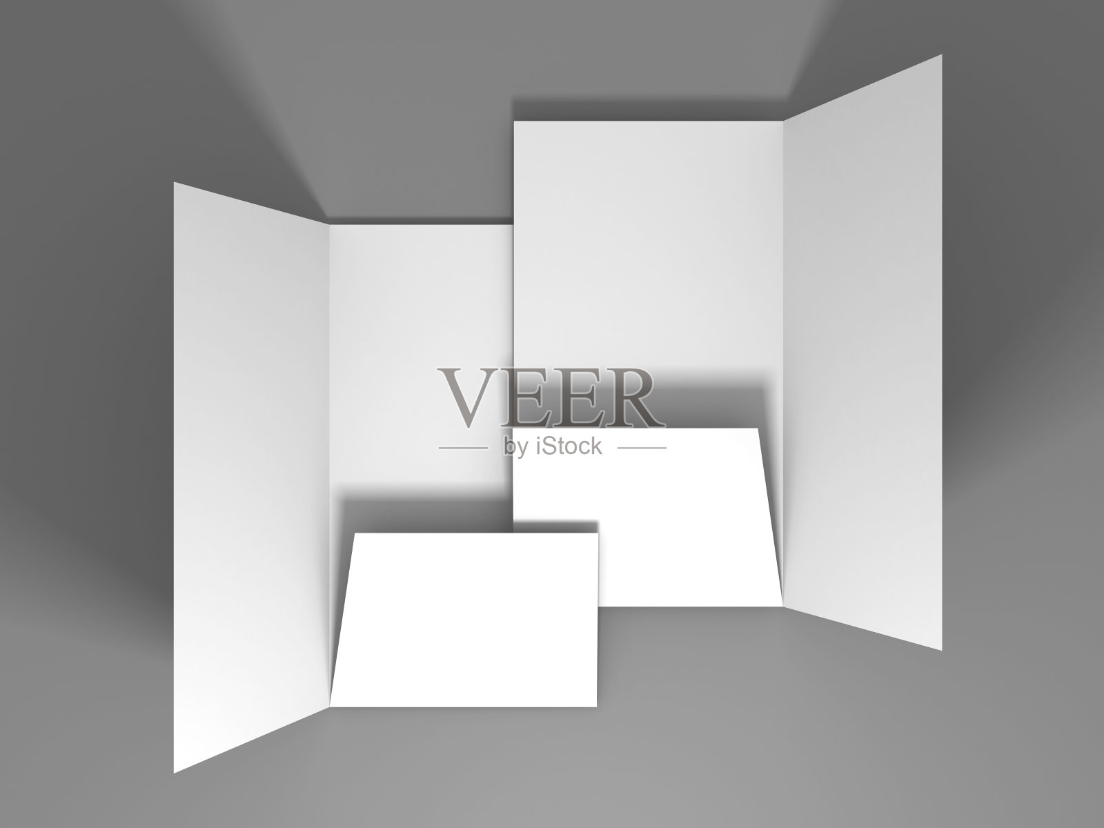 空白的白色文件夹小册子模板模型照片摄影图片