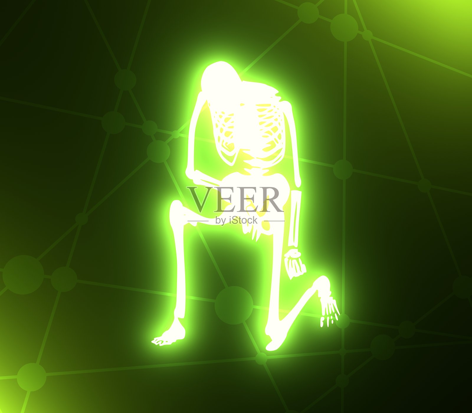 万圣节的人类骨骼照片摄影图片