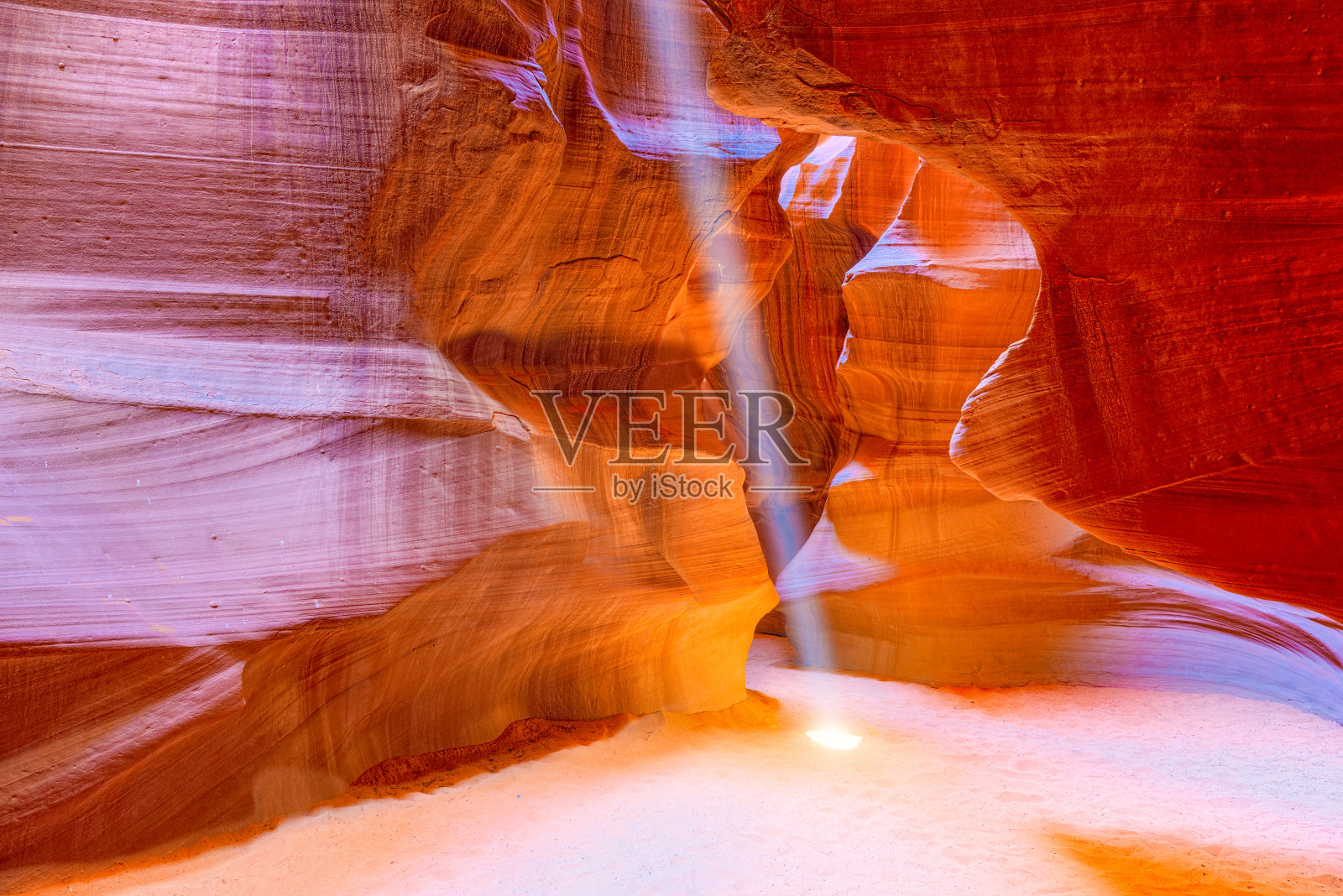 羚羊峡谷是美国西南部的一个狭缝峡谷。照片摄影图片