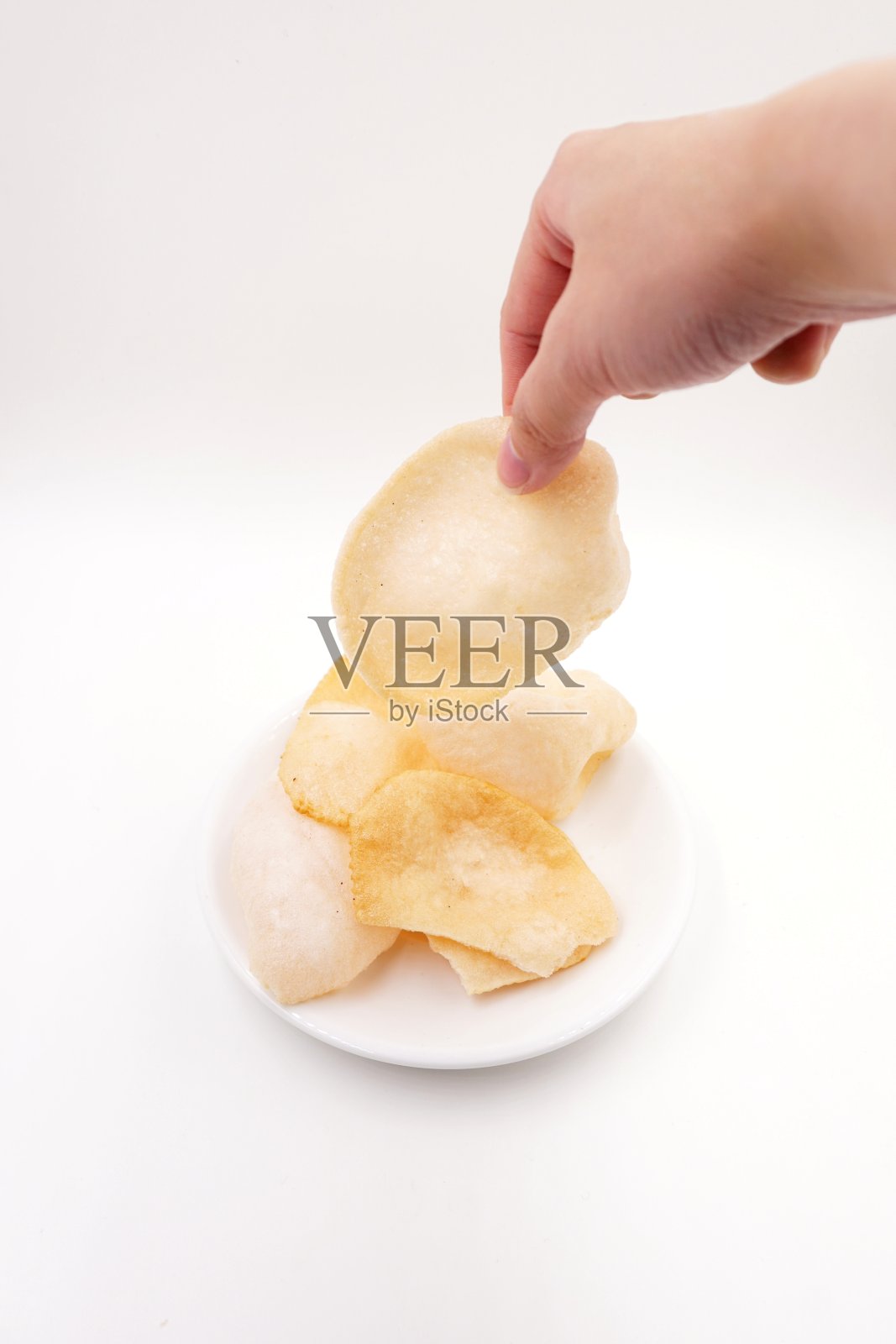 脆皮虾片照片摄影图片