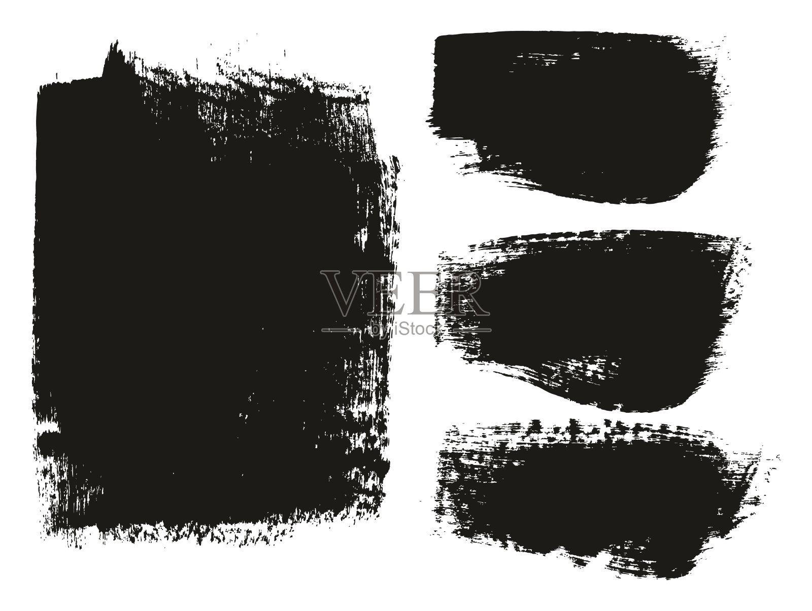 油漆笔刷中等背景混合高细节抽象矢量背景设置77插画图片素材