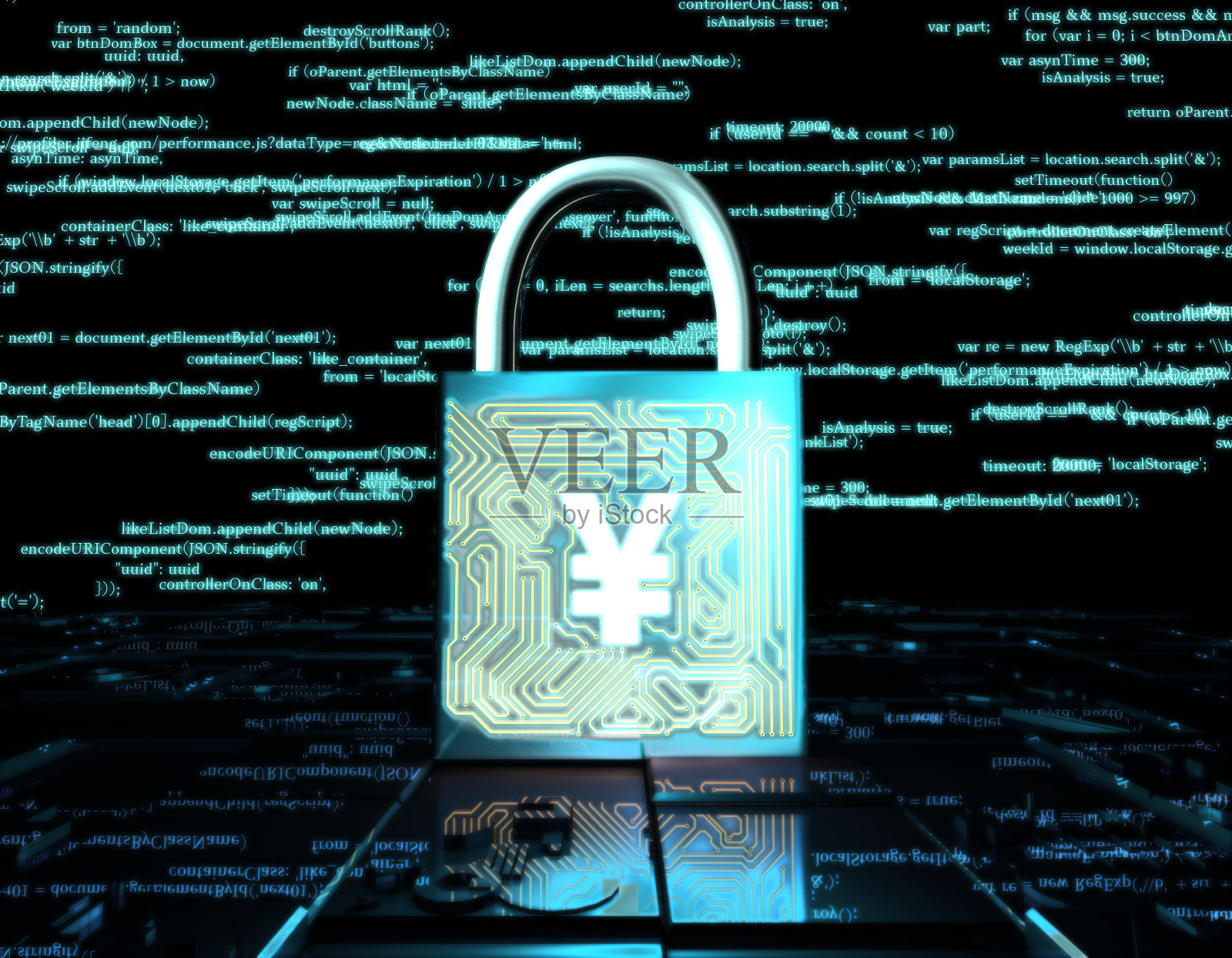 电子网络数据安全、数据保护与电子技术、金融网络安全、货币符号、人民币照片摄影图片