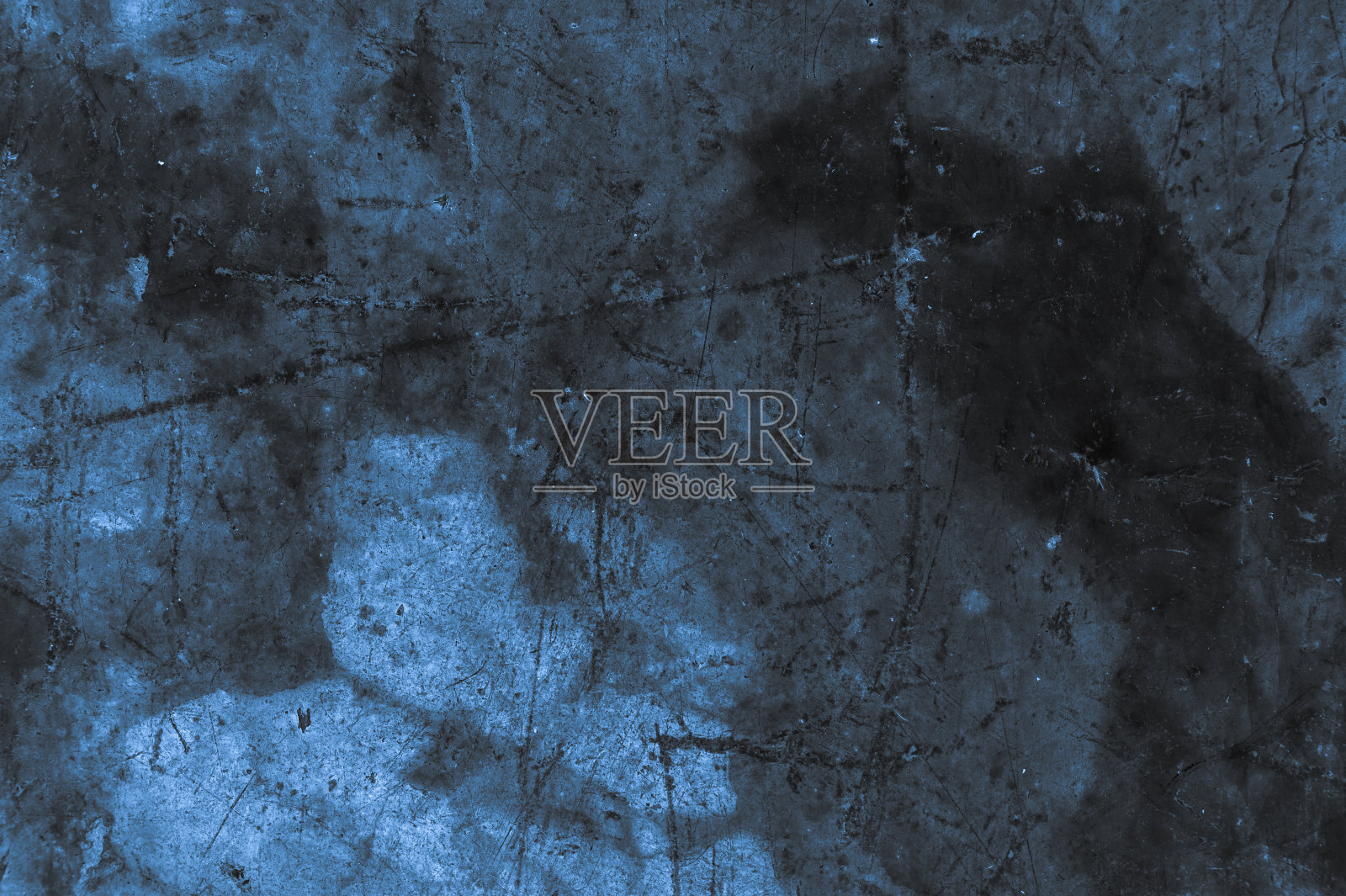 黑色和蓝色大理石纹理与自然图案为背景。照片摄影图片