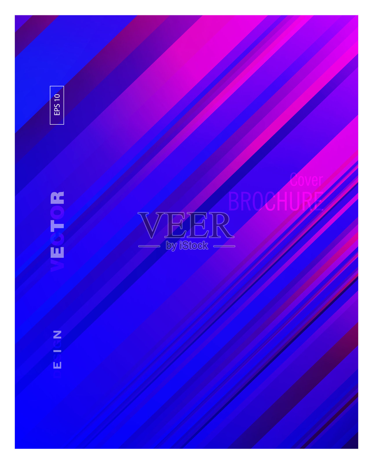 彩色抽象矢量封面小册子图形与明亮的对角线插画图片素材