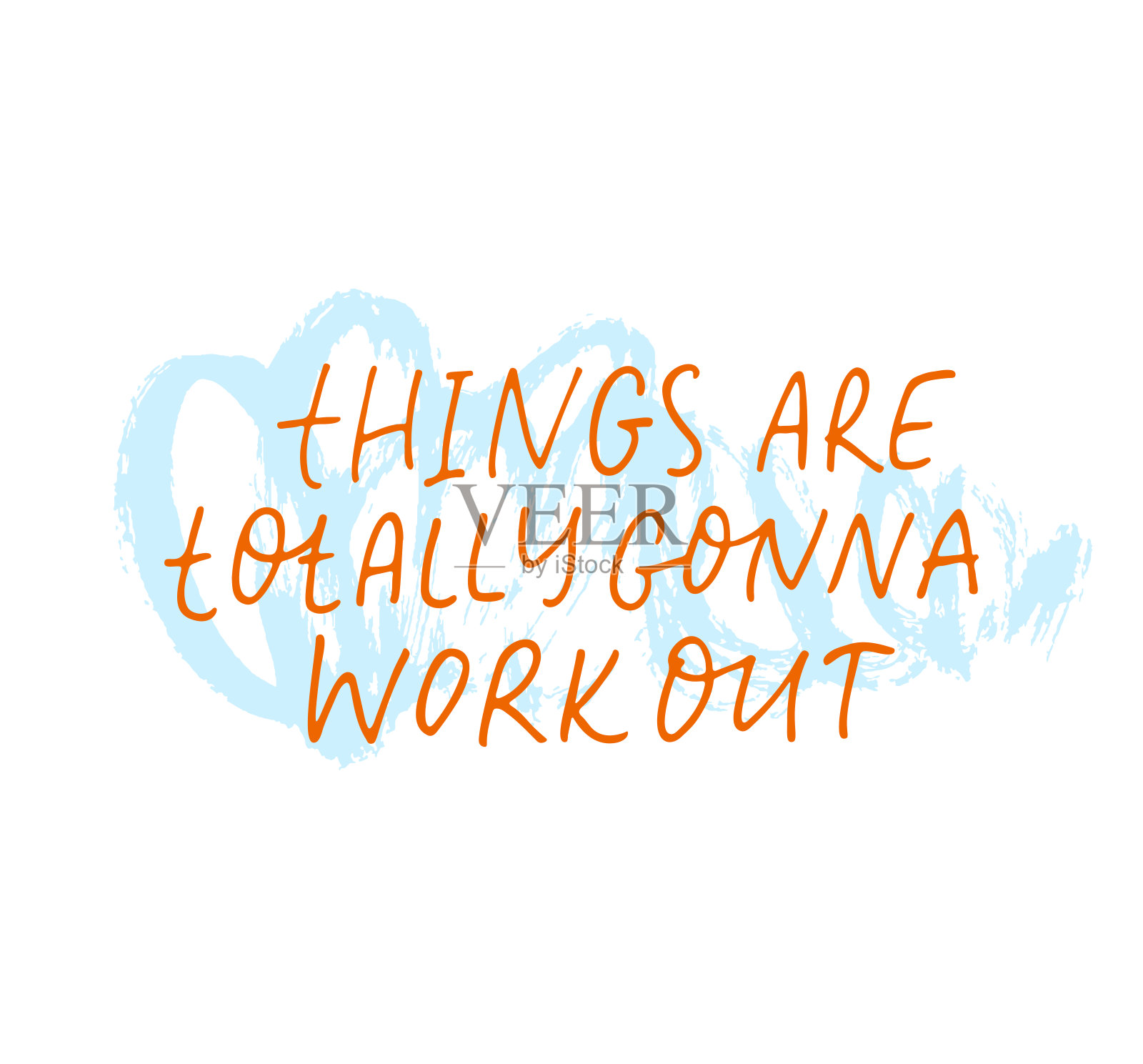 一切都会好起来的。矢量插图的手写字母。设计元素图片