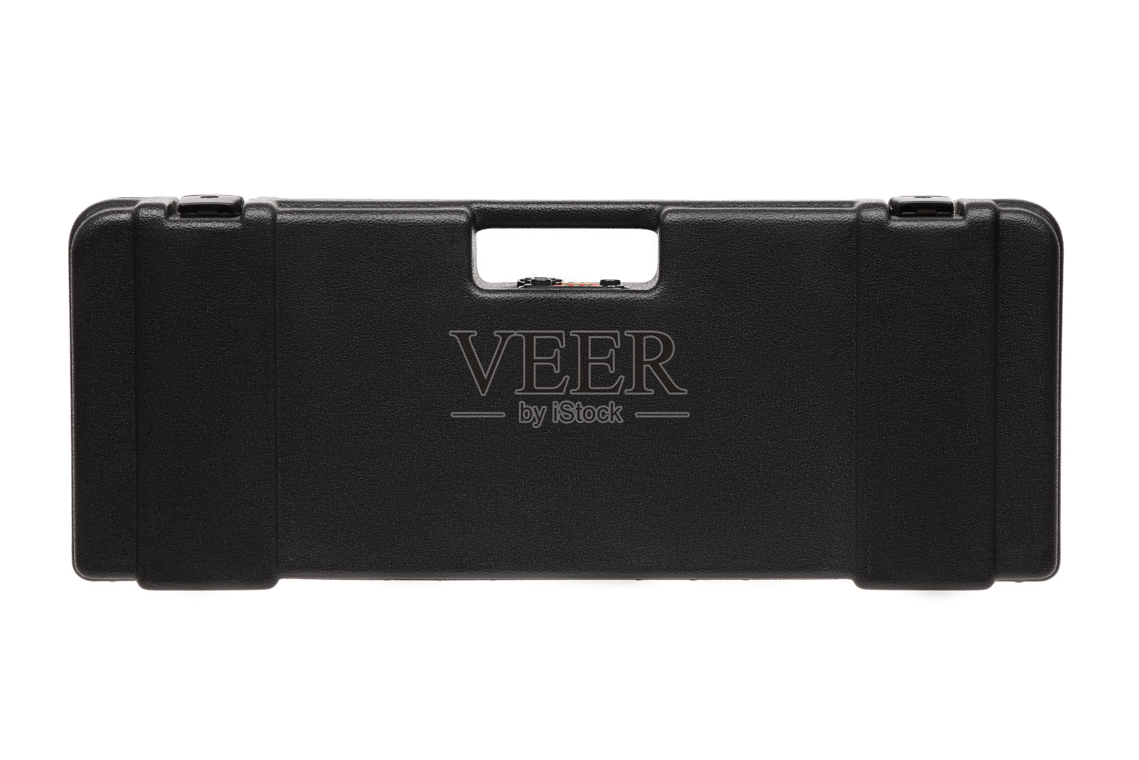 黑色的枪箱，背面是白色的照片摄影图片