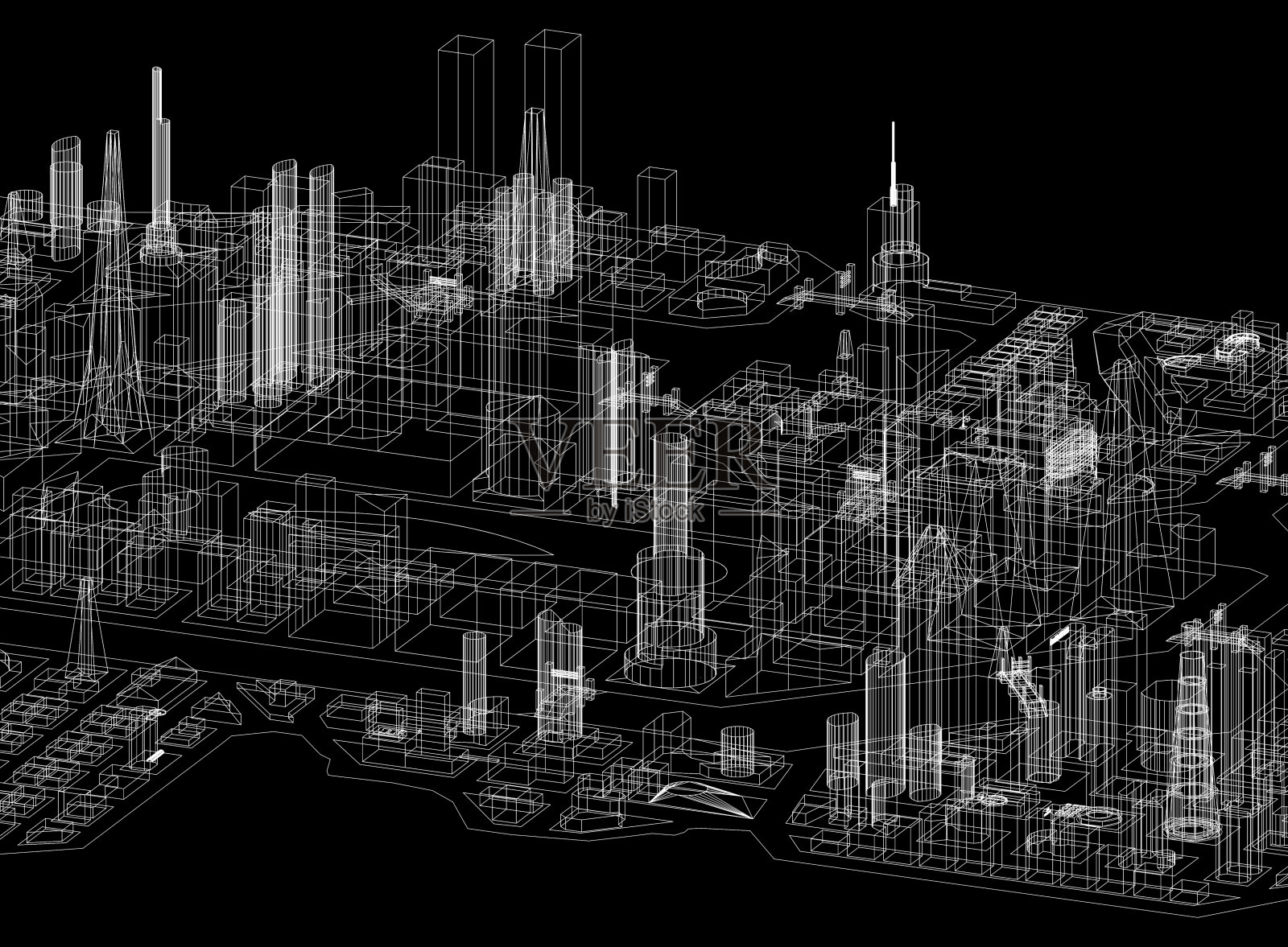 城市概念建筑师蓝图照片摄影图片