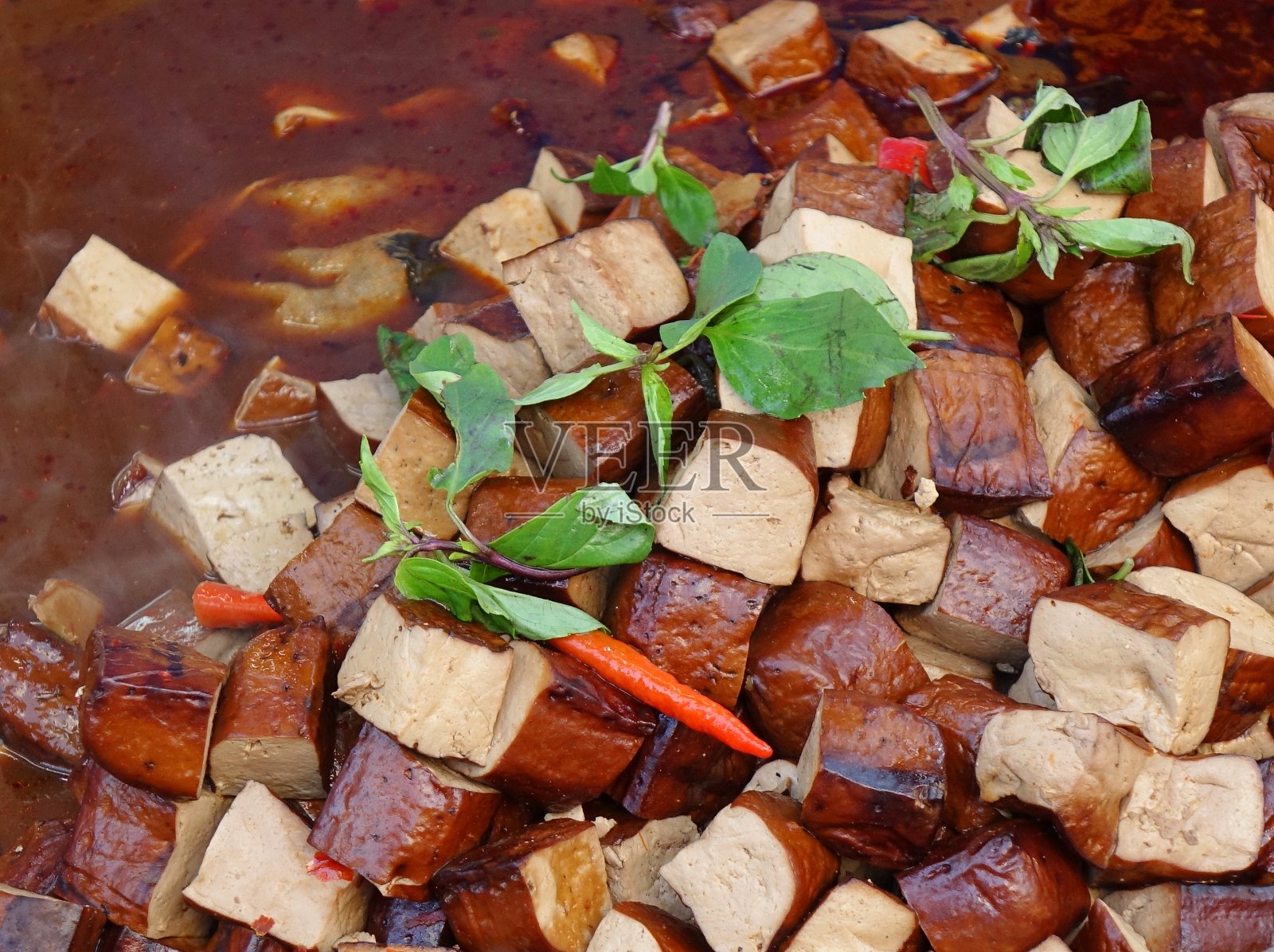 豉油豆腐照片摄影图片