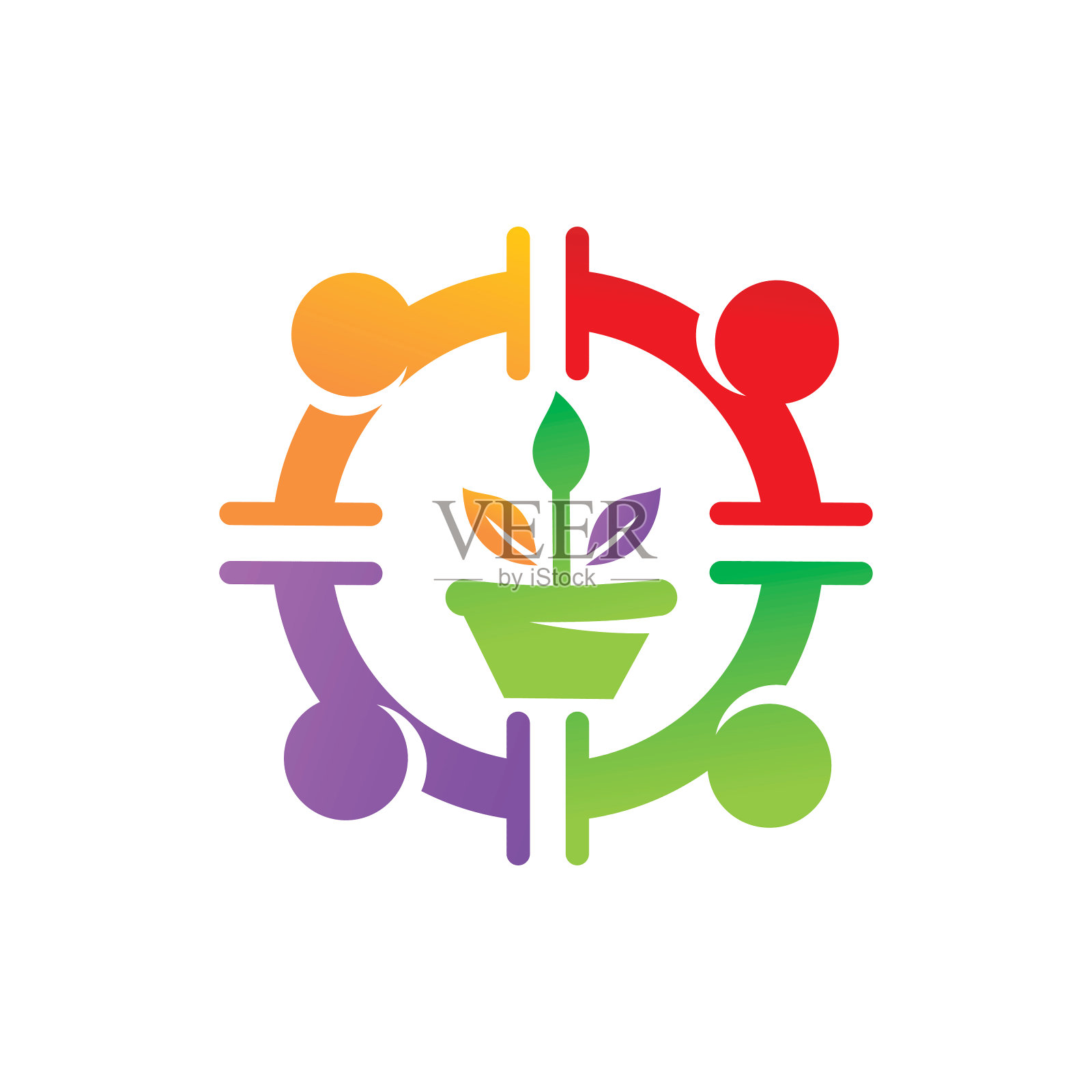 叶片设计矢量模板插画图片素材