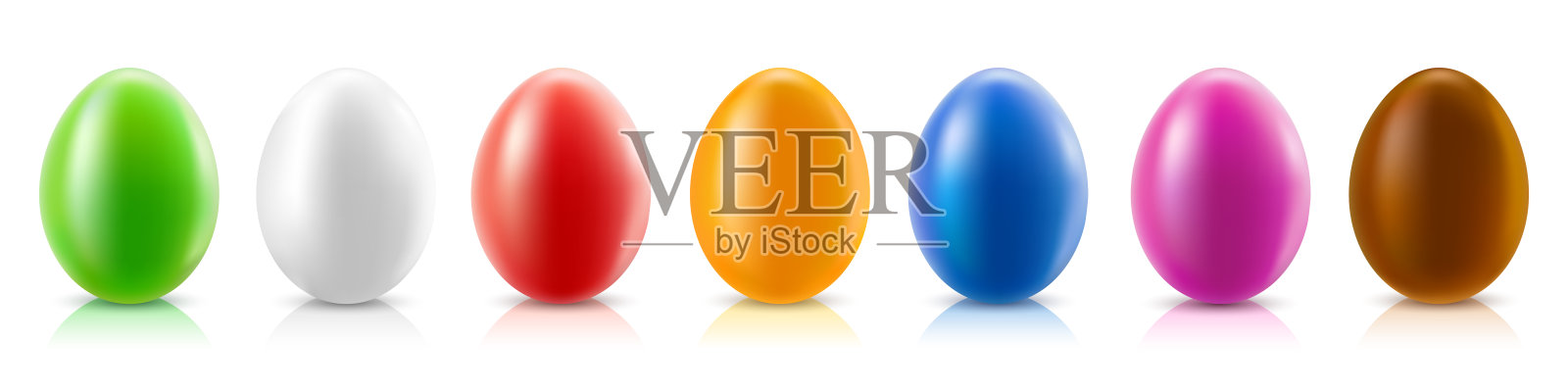 复活节彩蛋集，彩蛋收藏，复活节标志-股票向量设计元素图片