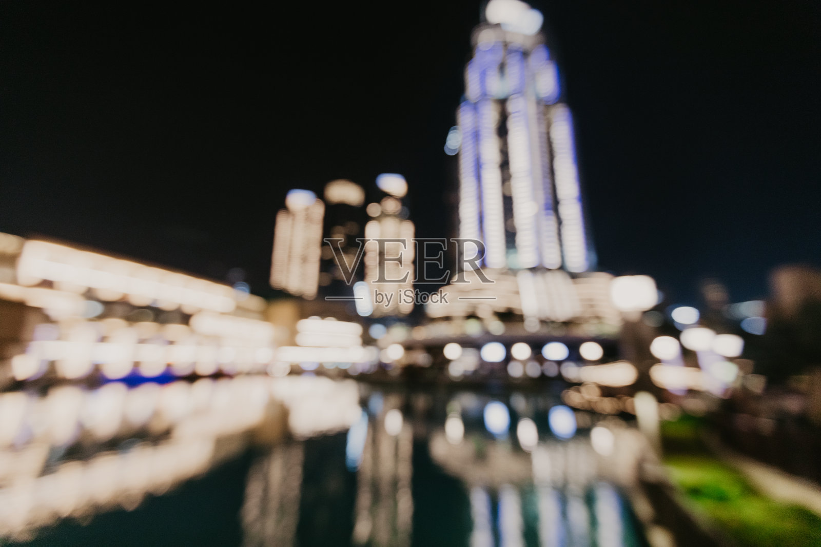 摘要城市夜光散焦，散焦背景-图像照片摄影图片