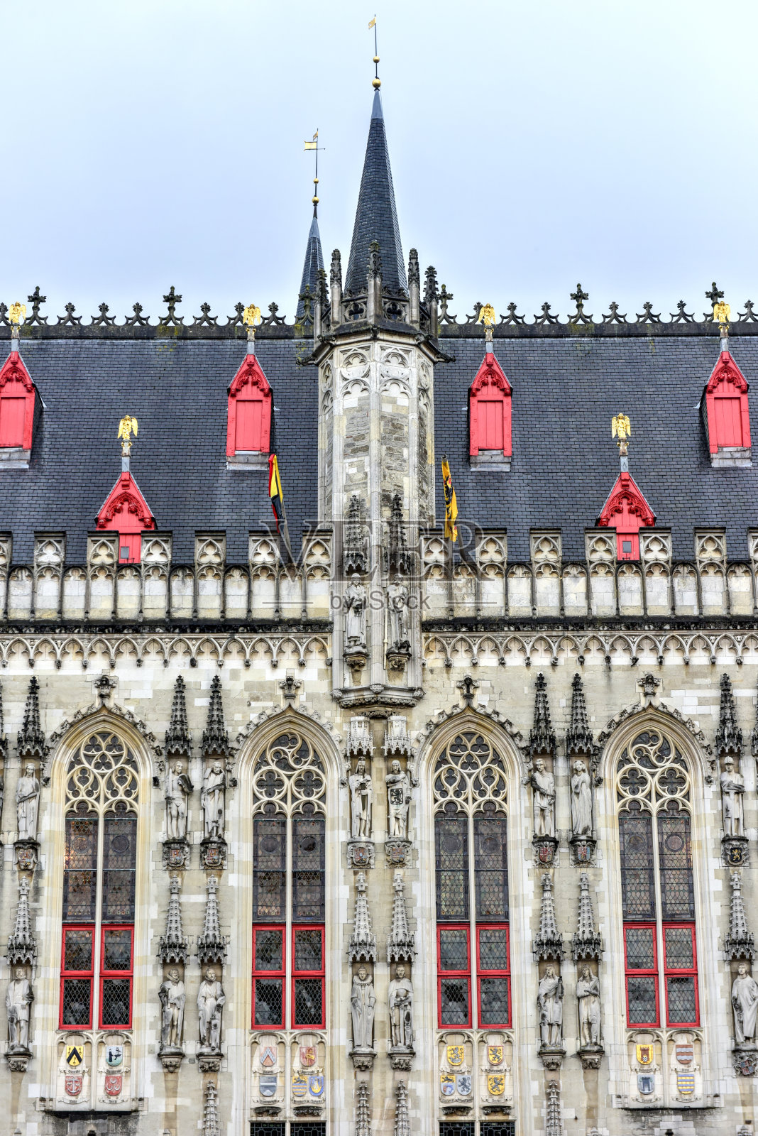 堡广场市政厅-比利时布鲁日照片摄影图片