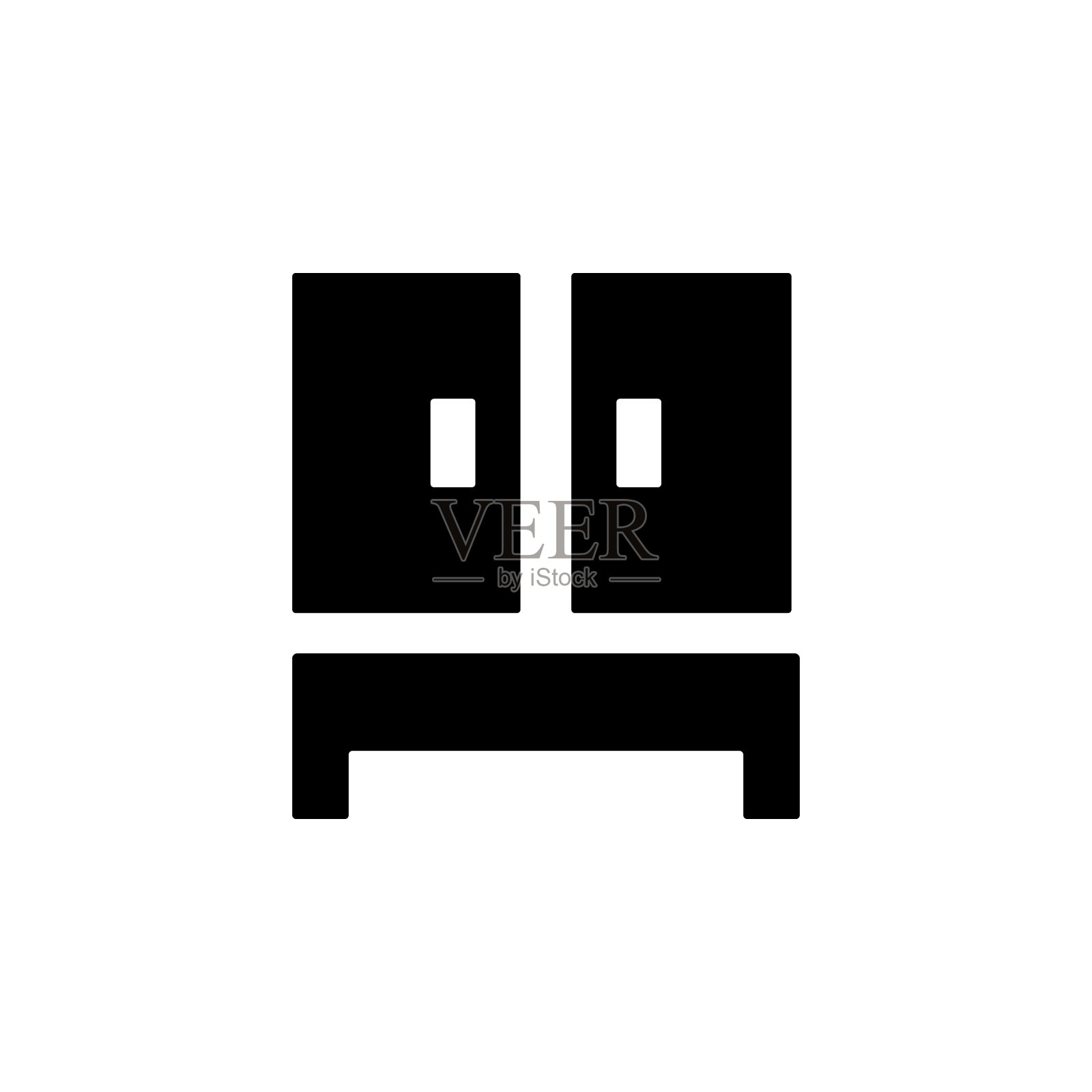 衣柜字形图标。移动概念和web应用的家具图标元素。这个衣柜字形图标可以用于网络和移动。溢价图标插画图片素材