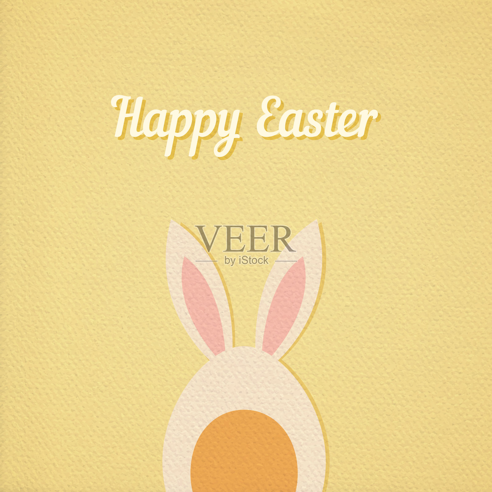 带耳朵的矢量复活节蛋插画图片素材