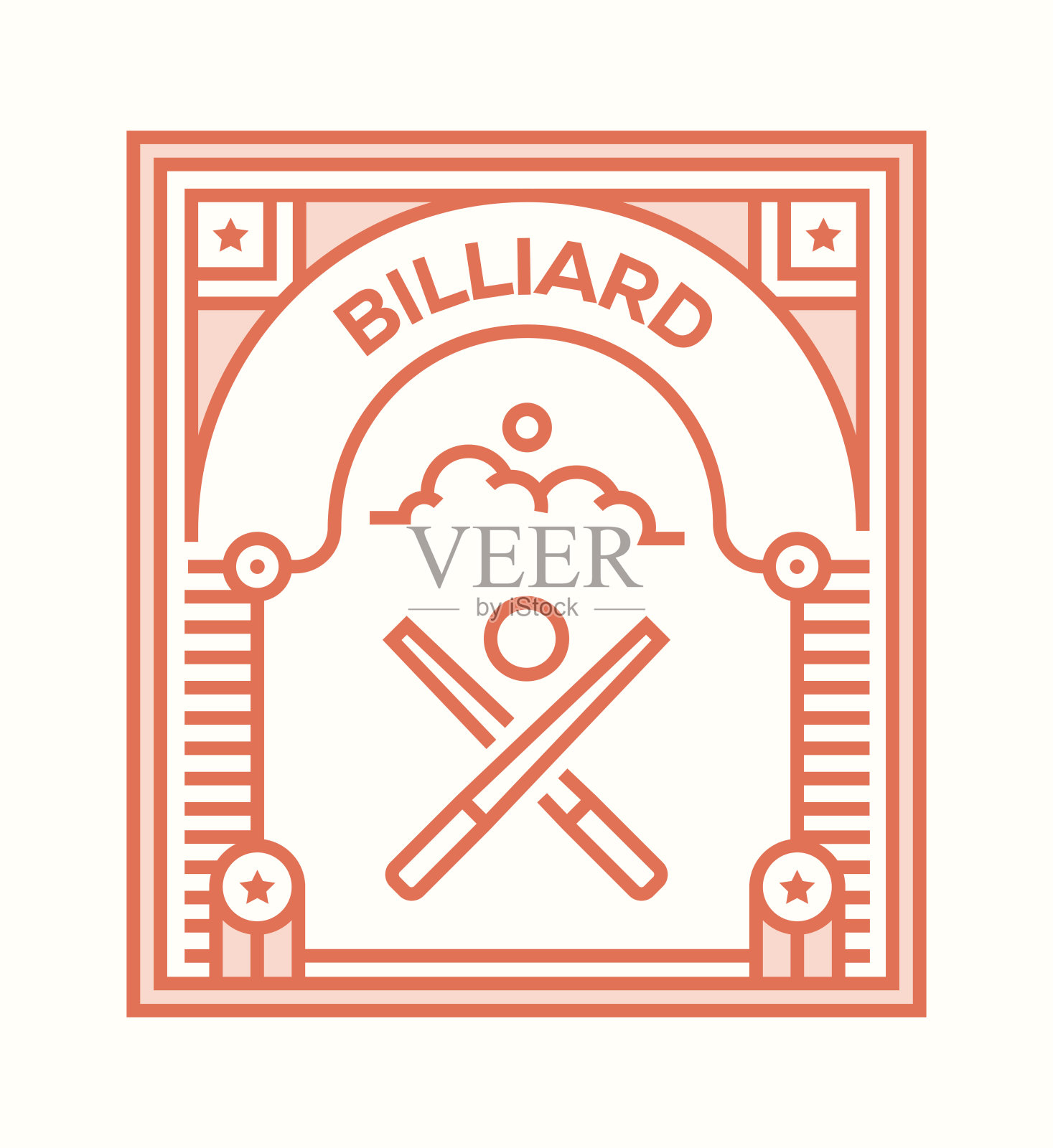 台球图标的概念插画图片素材