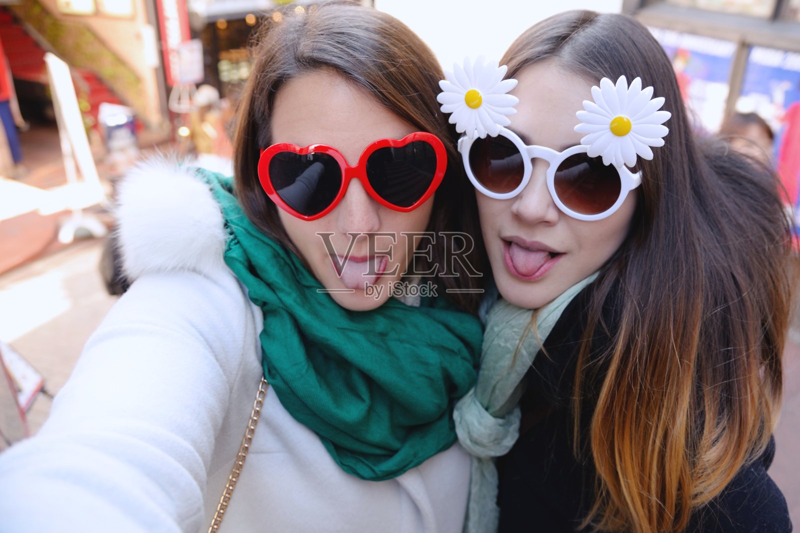 朋友自拍照片摄影图片