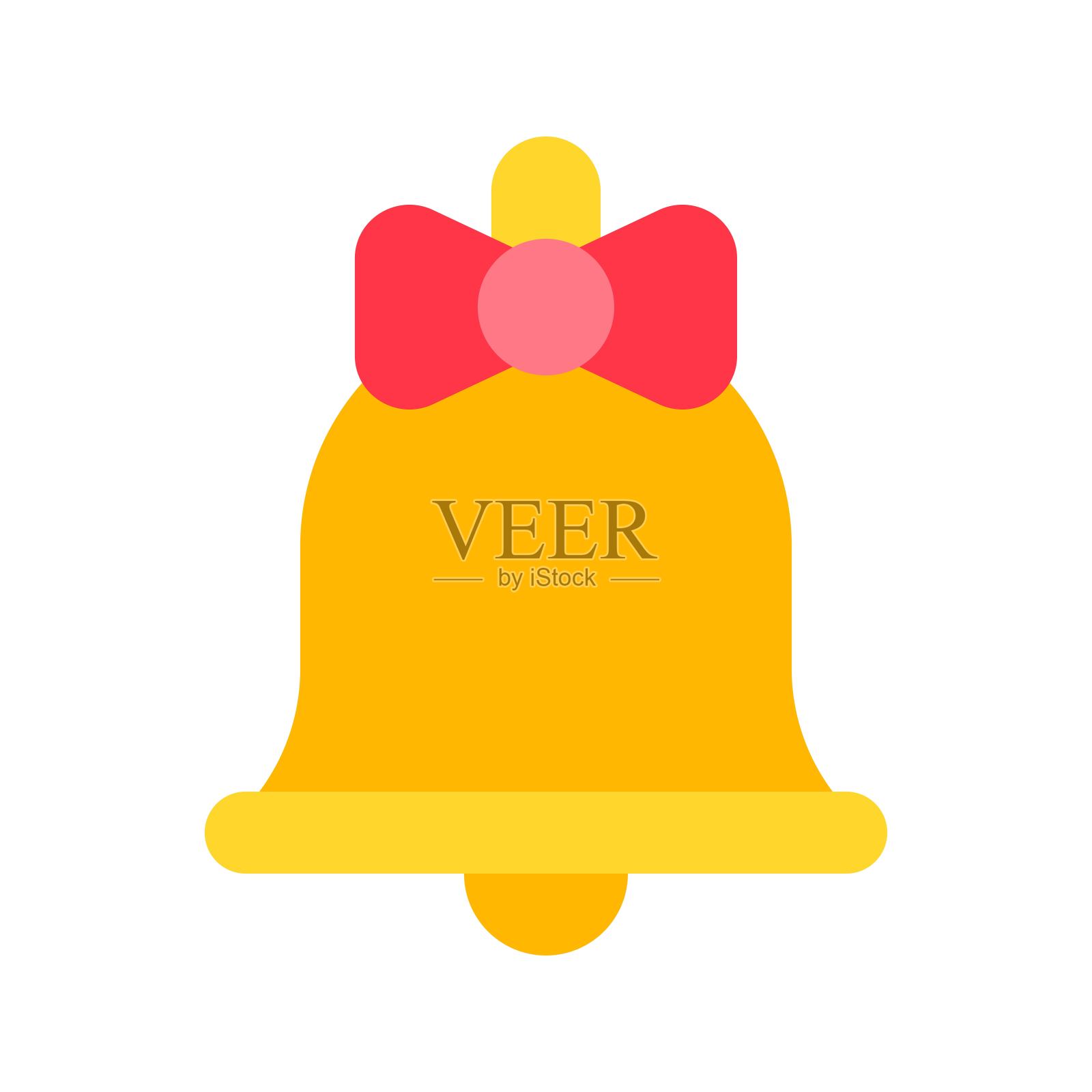 钟向量，孤立的复活节平面风格图标图标素材