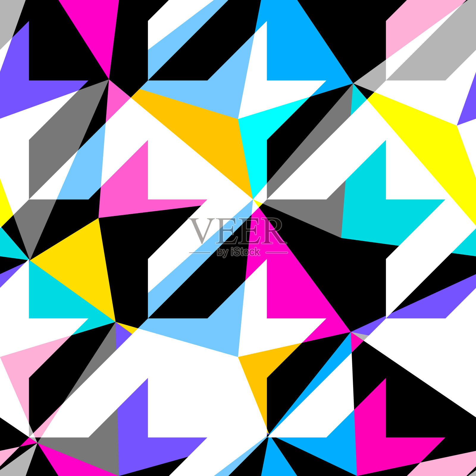 无缝的猎犬齿图案插画图片素材