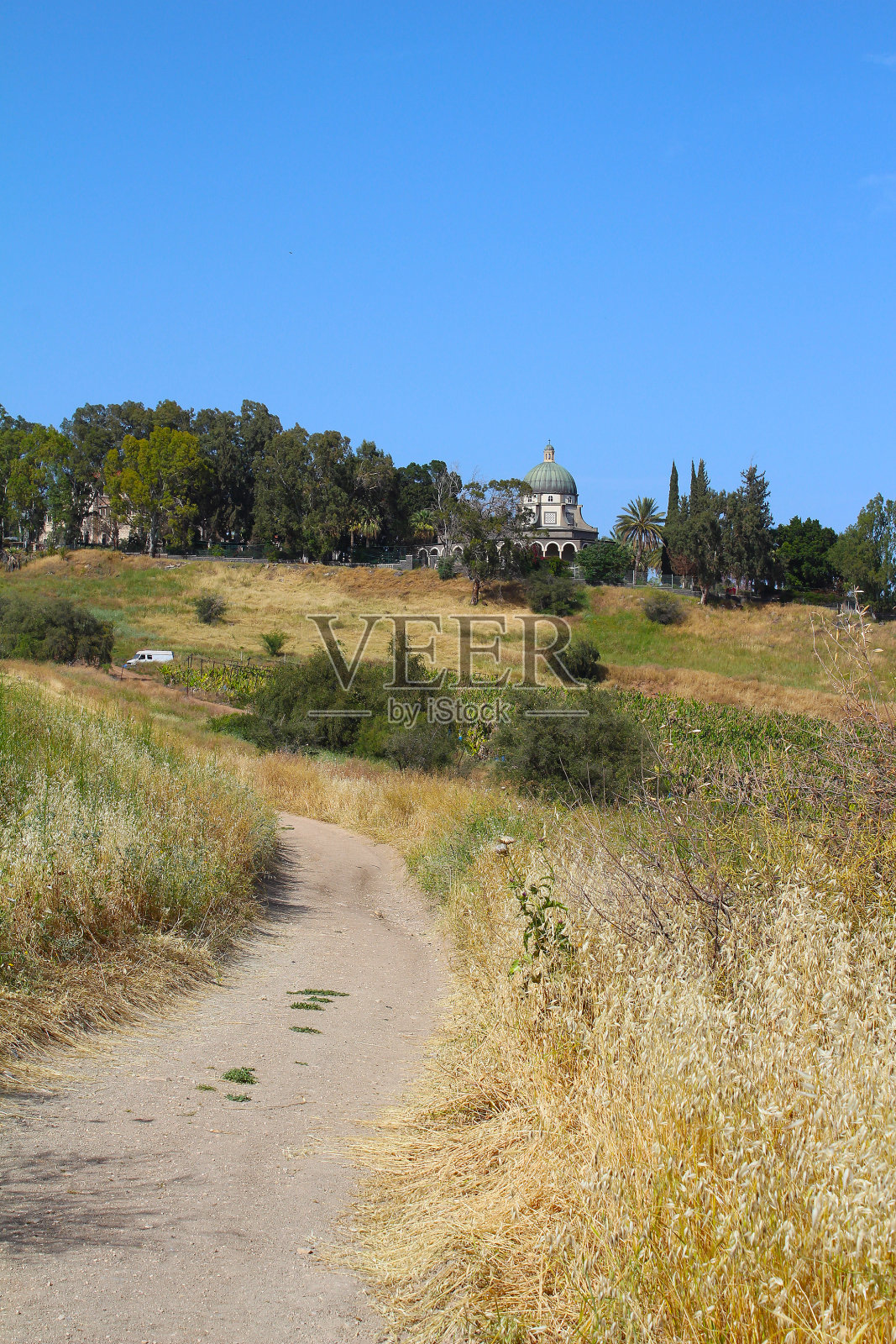 以色列八福山俯瞰加利利海照片摄影图片