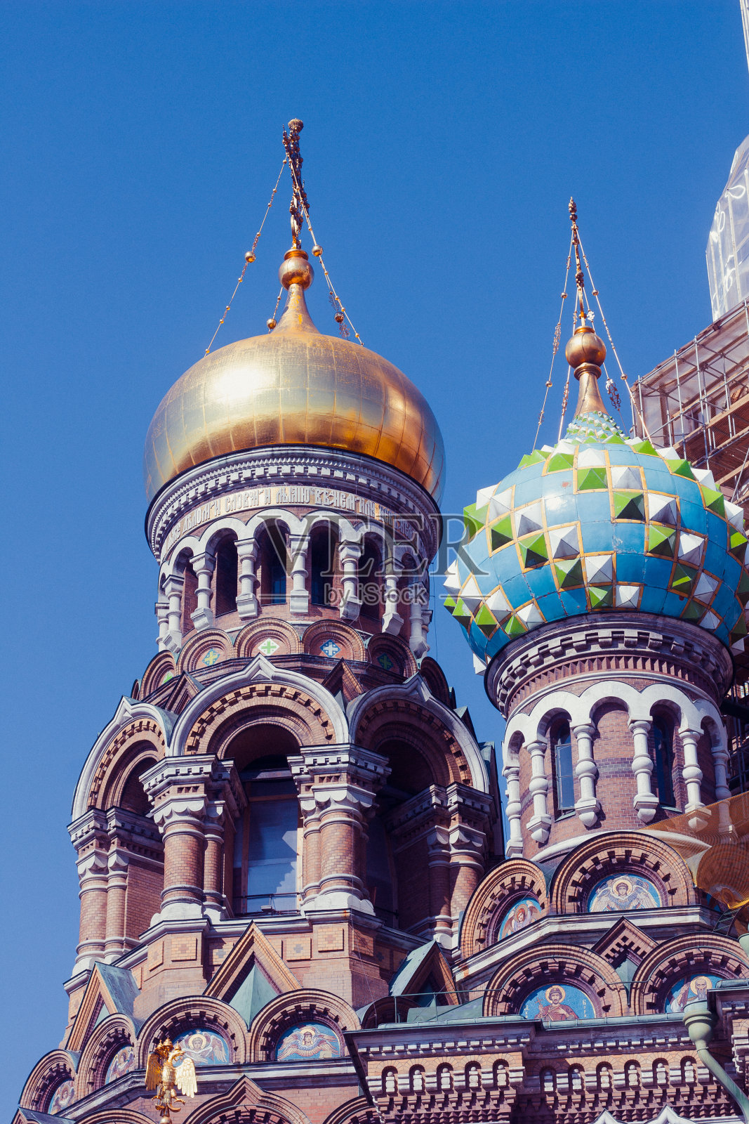 救主的血神庙。在俄罗斯殿。正统的宗教。2018年4月23日，俄罗斯圣彼得堡。照片摄影图片