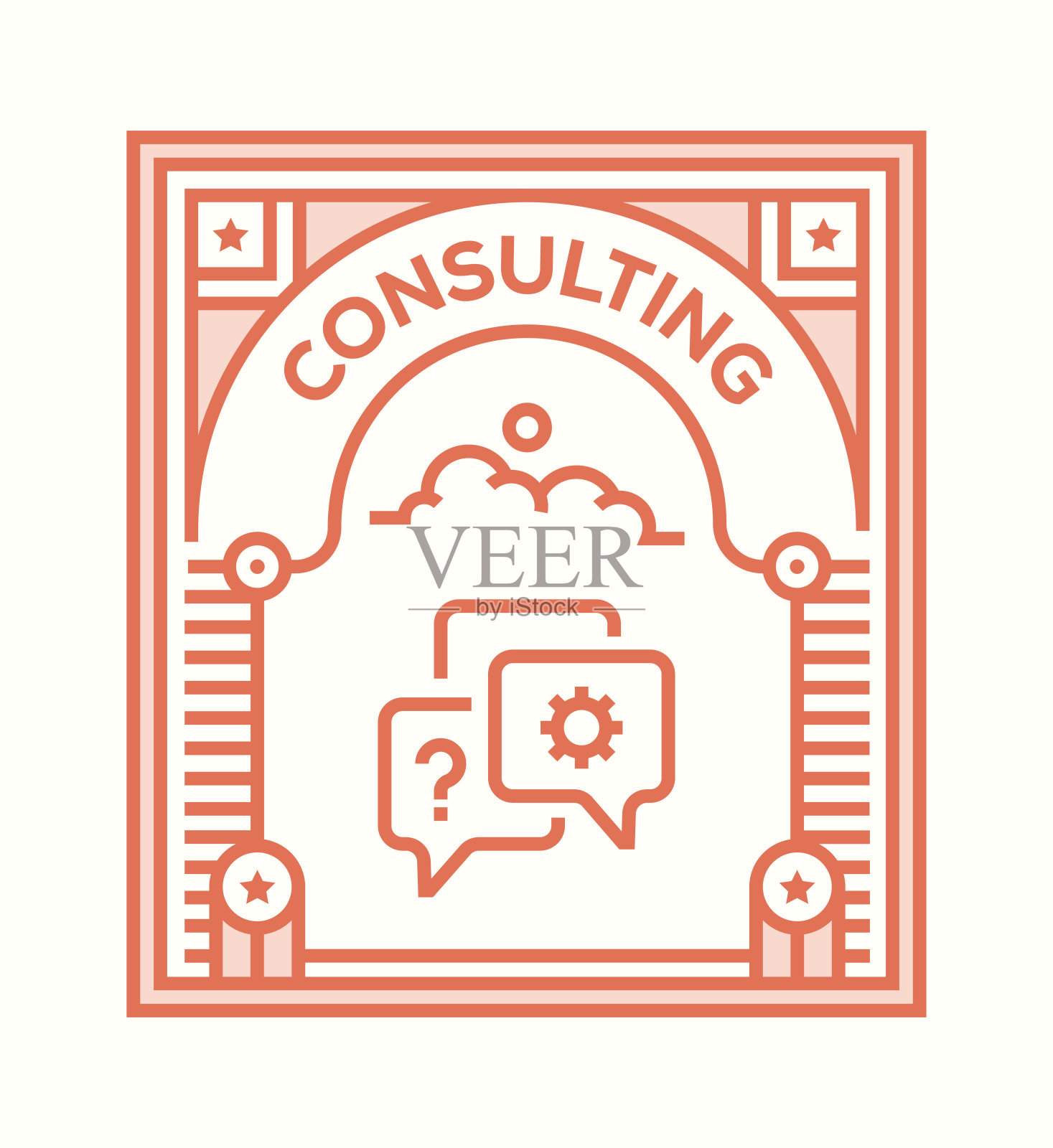 咨询图标的概念插画图片素材