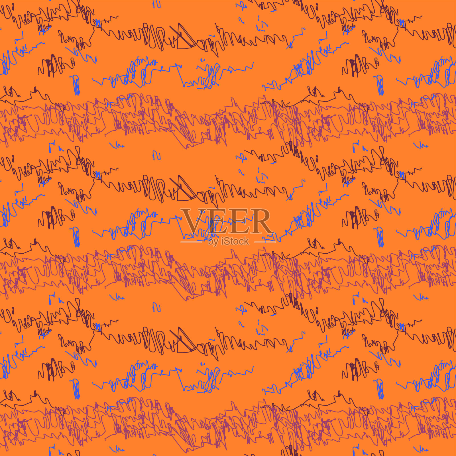 抽象grunge无缝图案，矢量现代背景。插画图片素材