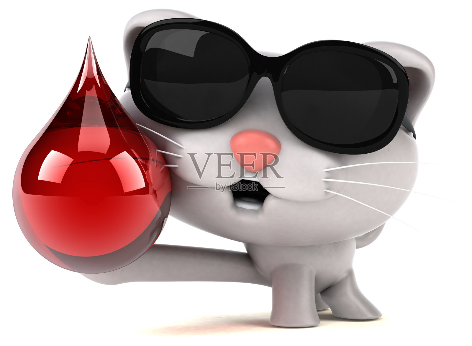 有趣的猫- 3D插图照片摄影图片