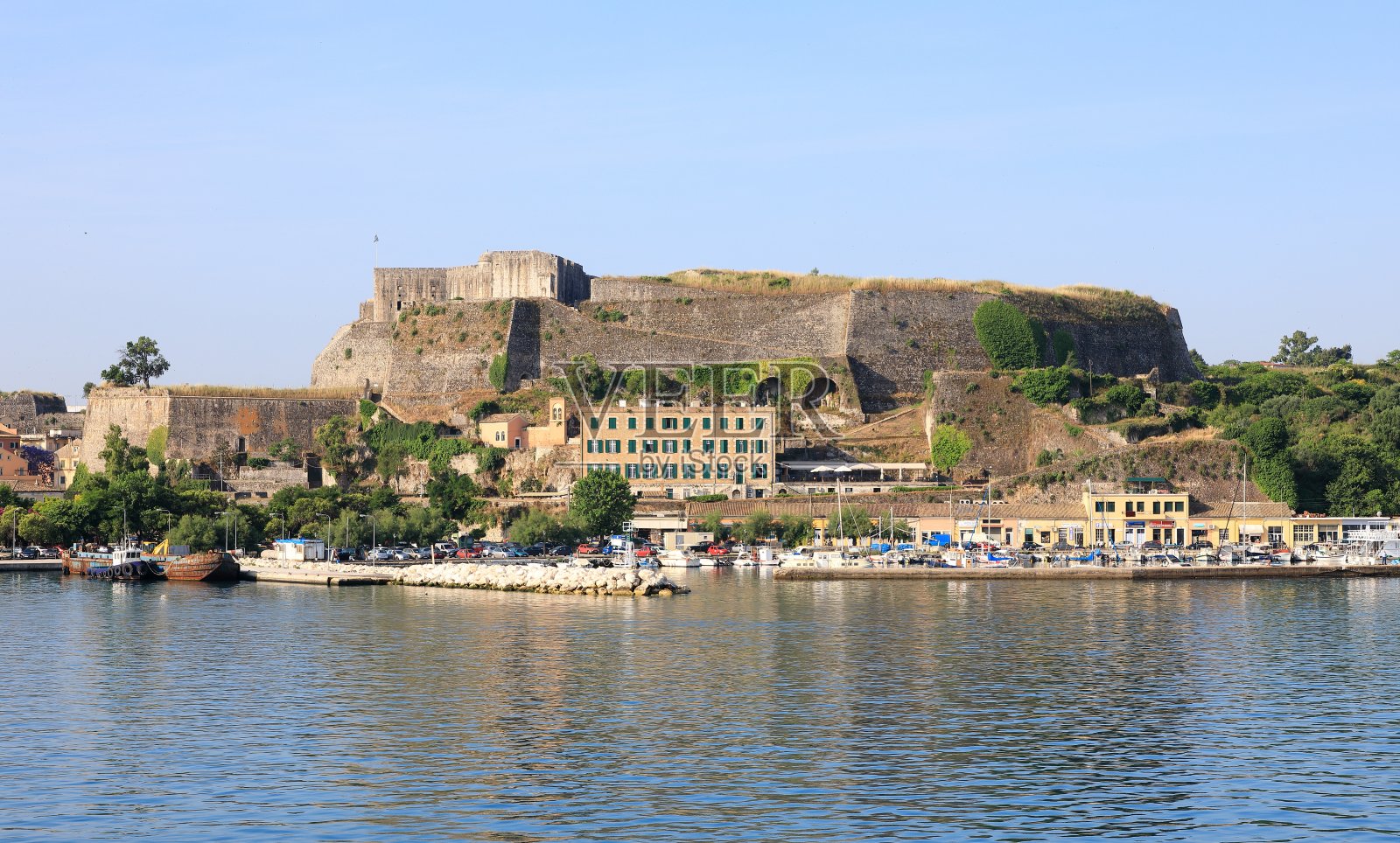 科孚岛的新堡垒，科克拉，科孚岛，希腊，欧洲照片摄影图片